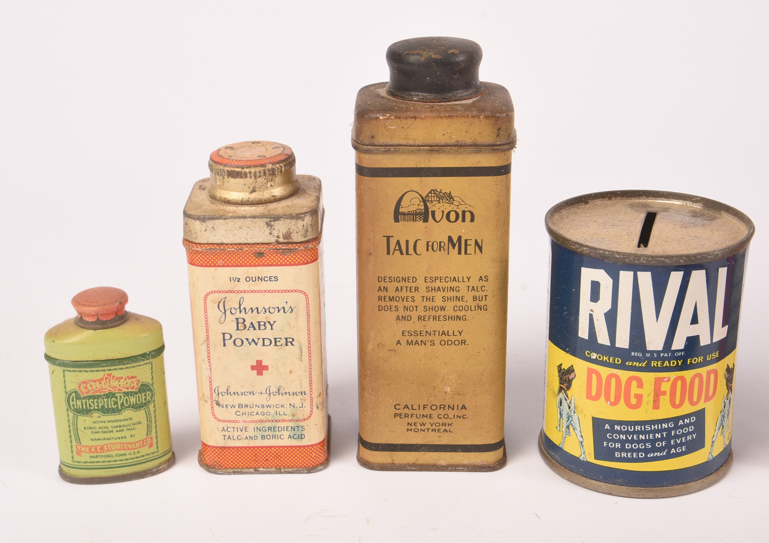 Ten Vintage Tins.
