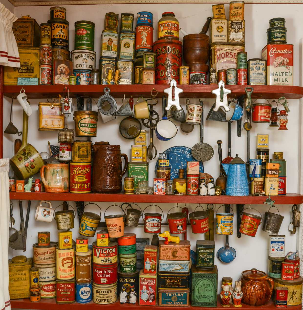 Vintage Corn Syrup Tins and Baking Items.