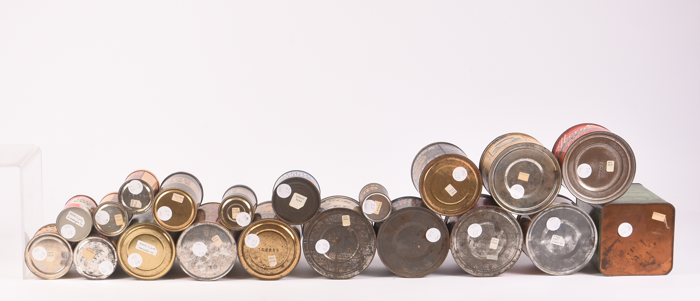 Twenty Vintage Coffee Tins.