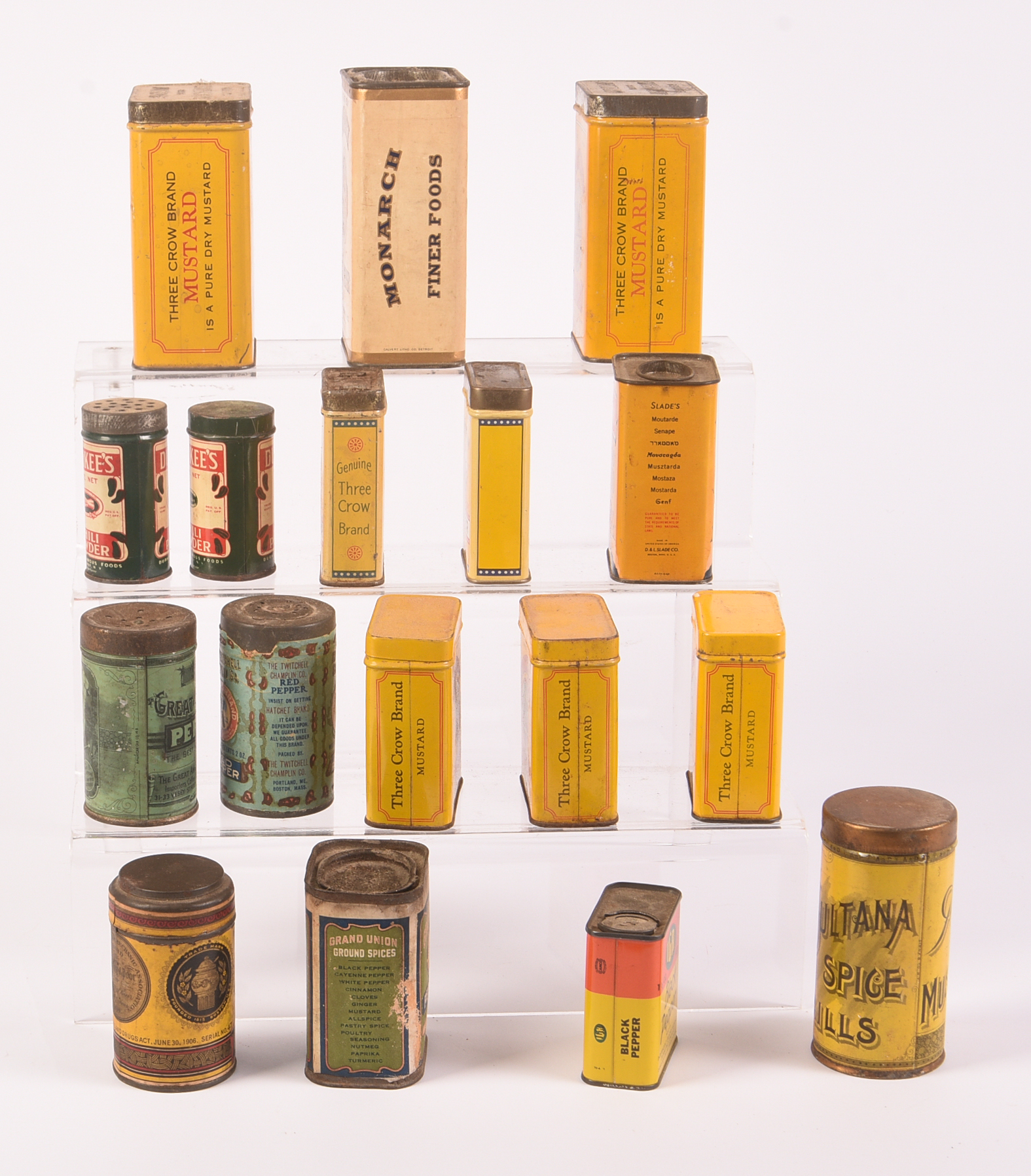 Seventeen Spice Tins.