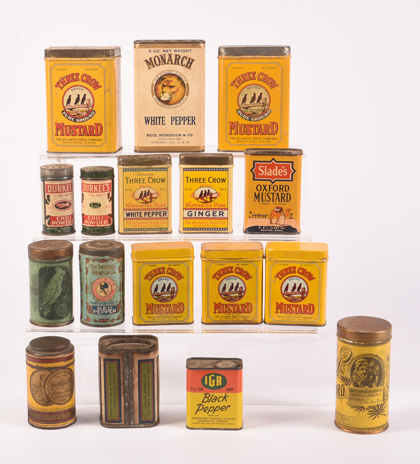 Seventeen Spice Tins.