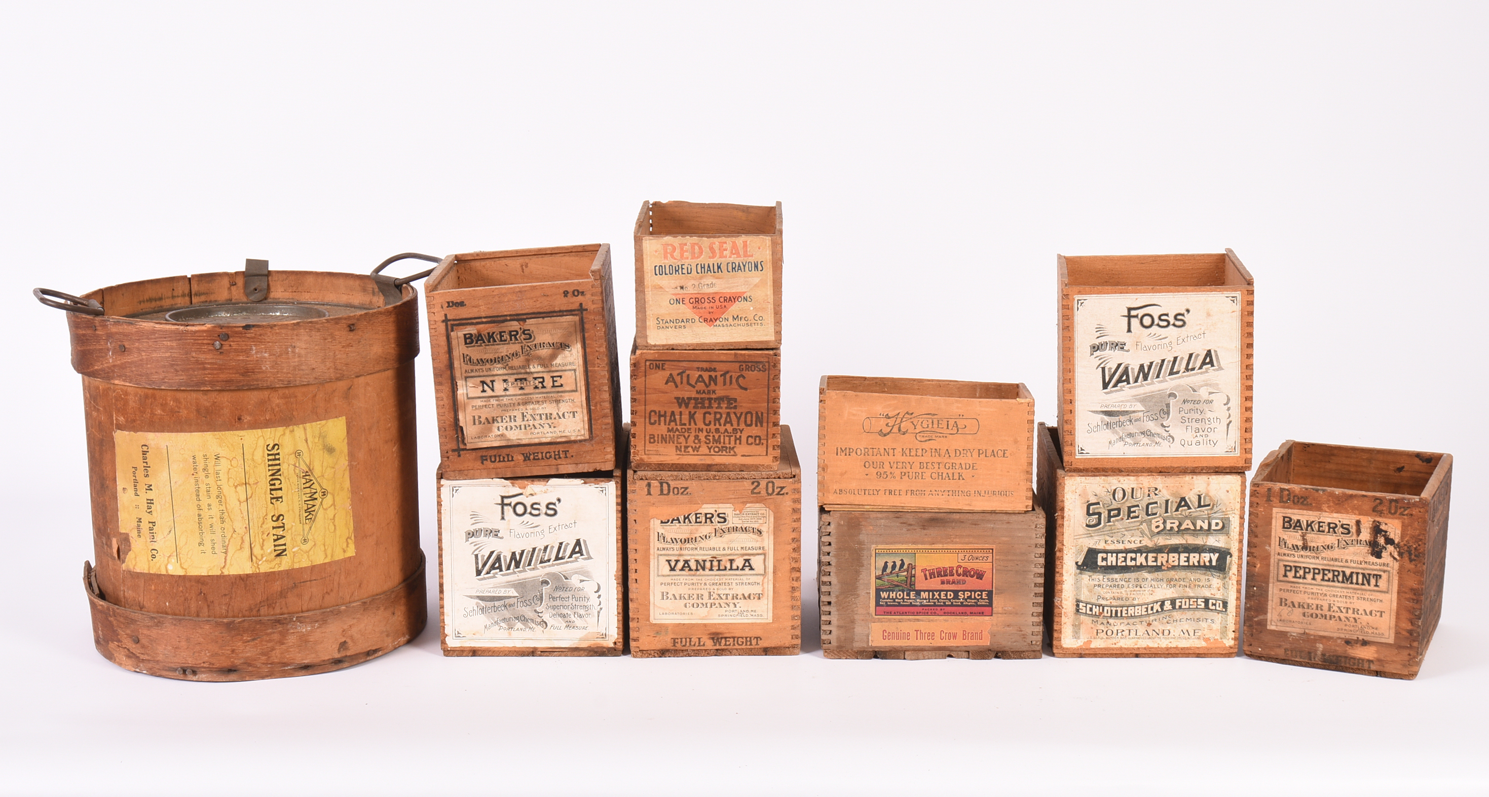 Grouping of Advertising Crates.