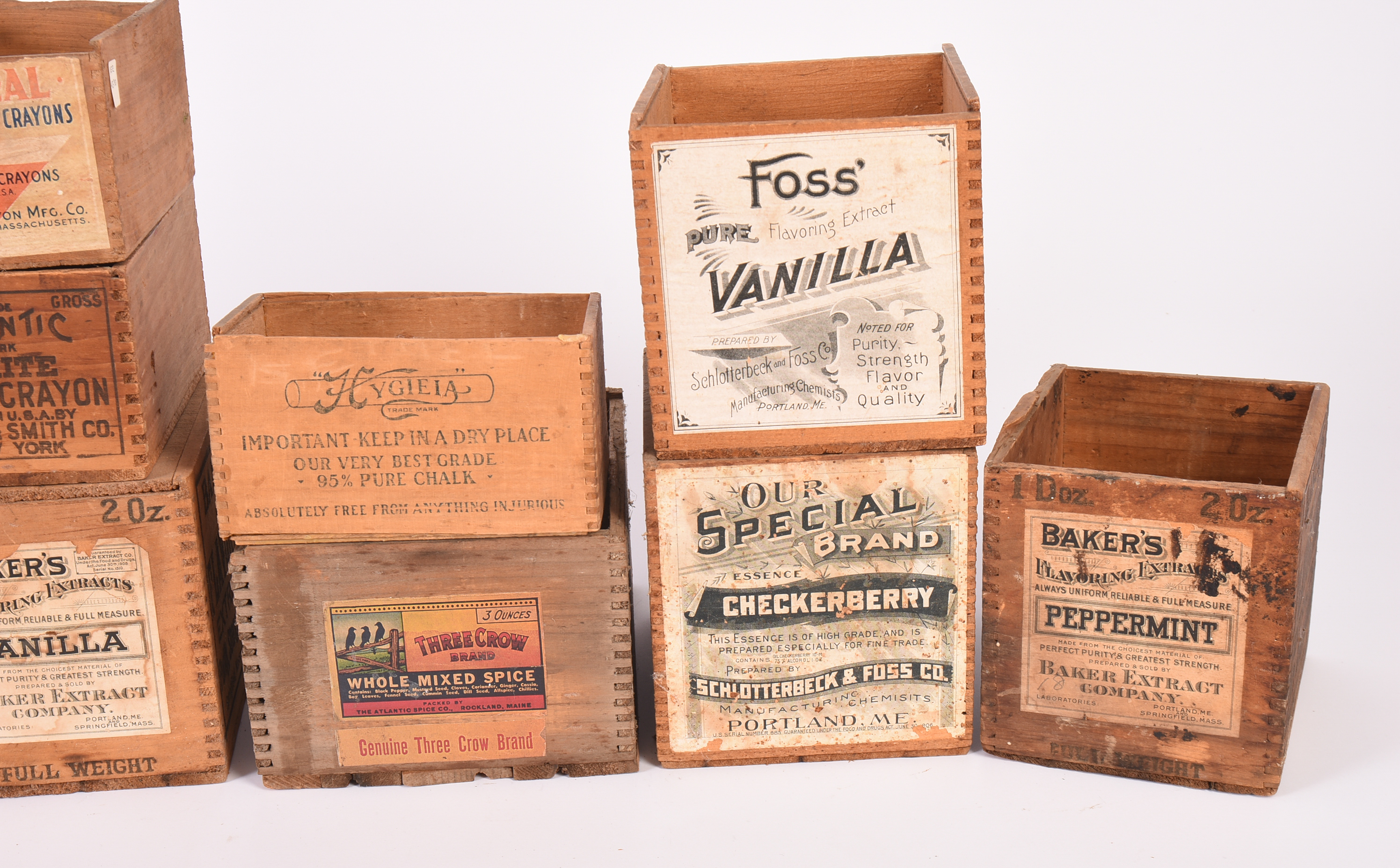 Grouping of Advertising Crates.