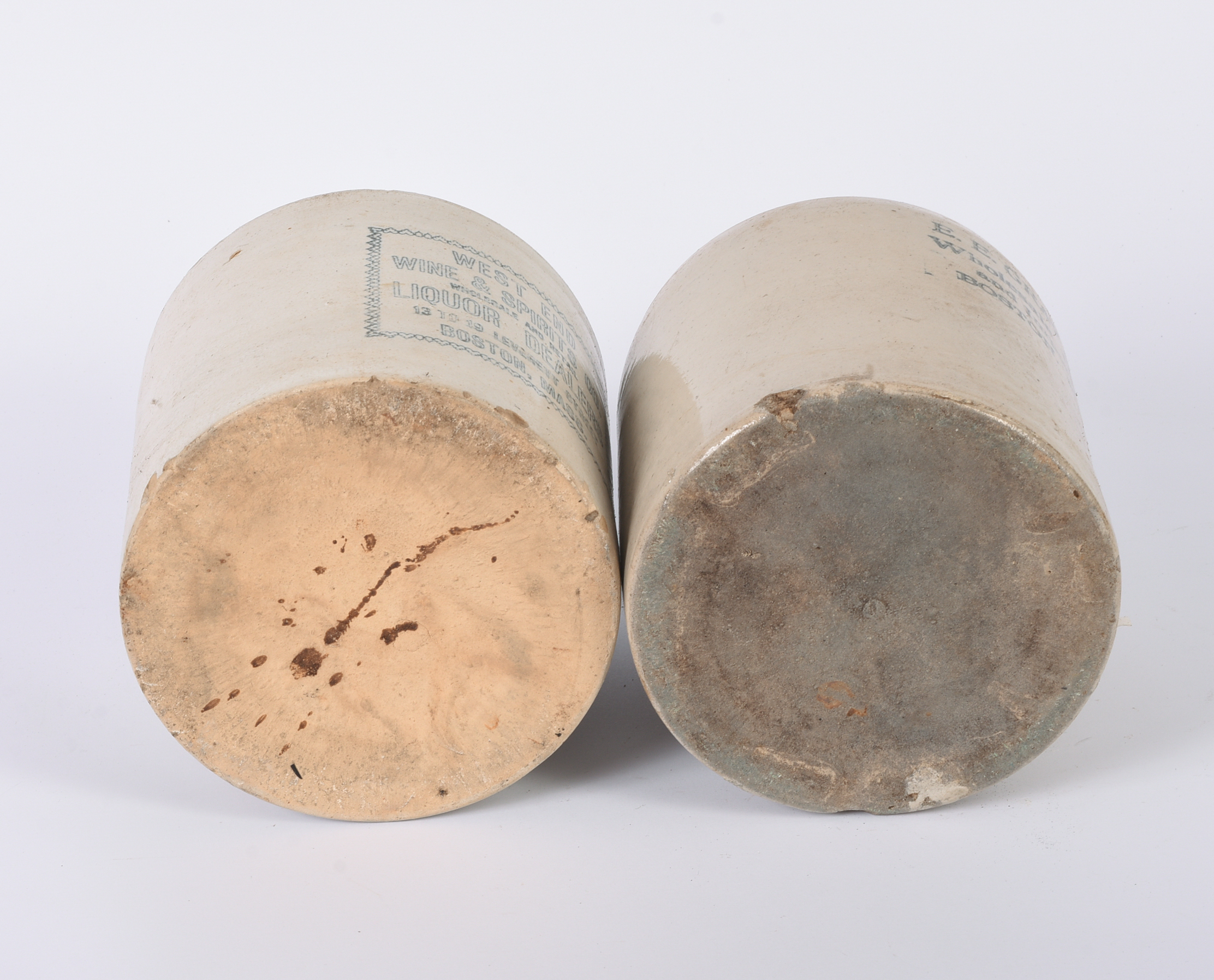 Two Stoneware Merchant Jugs.