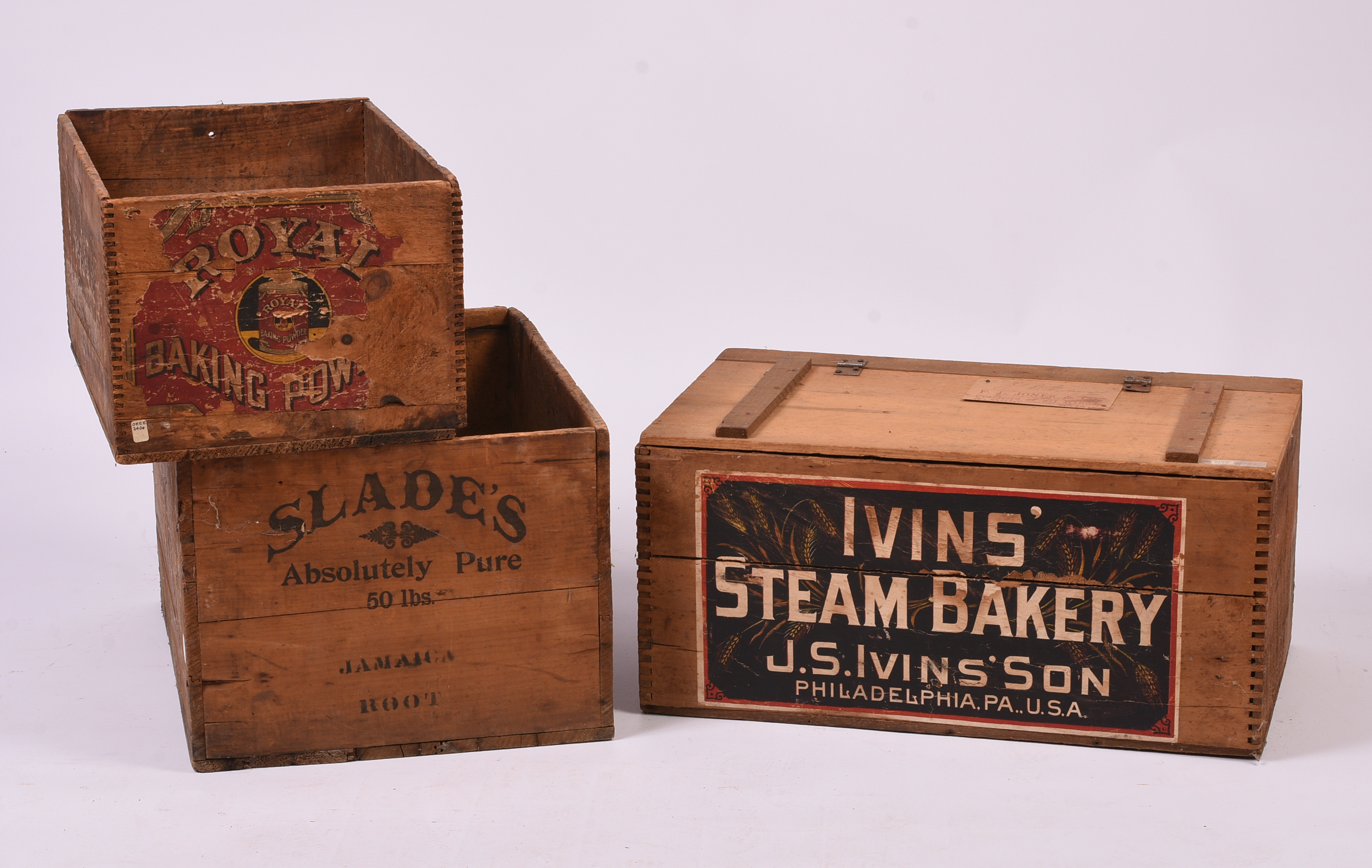 Three Advertisting Crates.