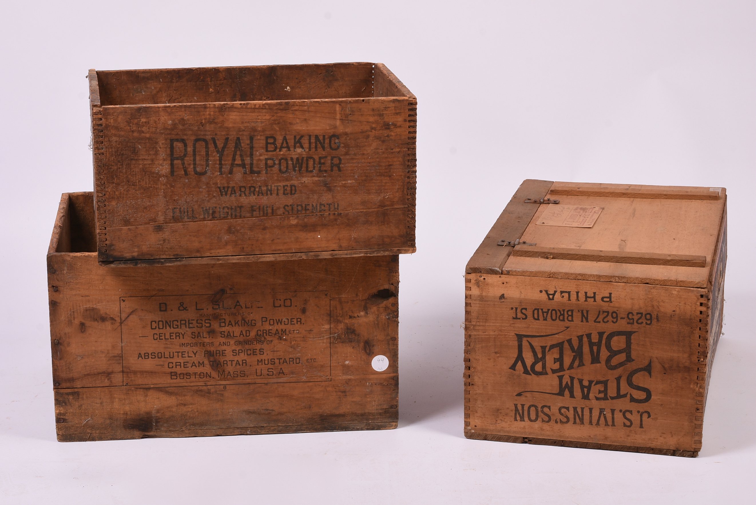 Three Advertisting Crates.
