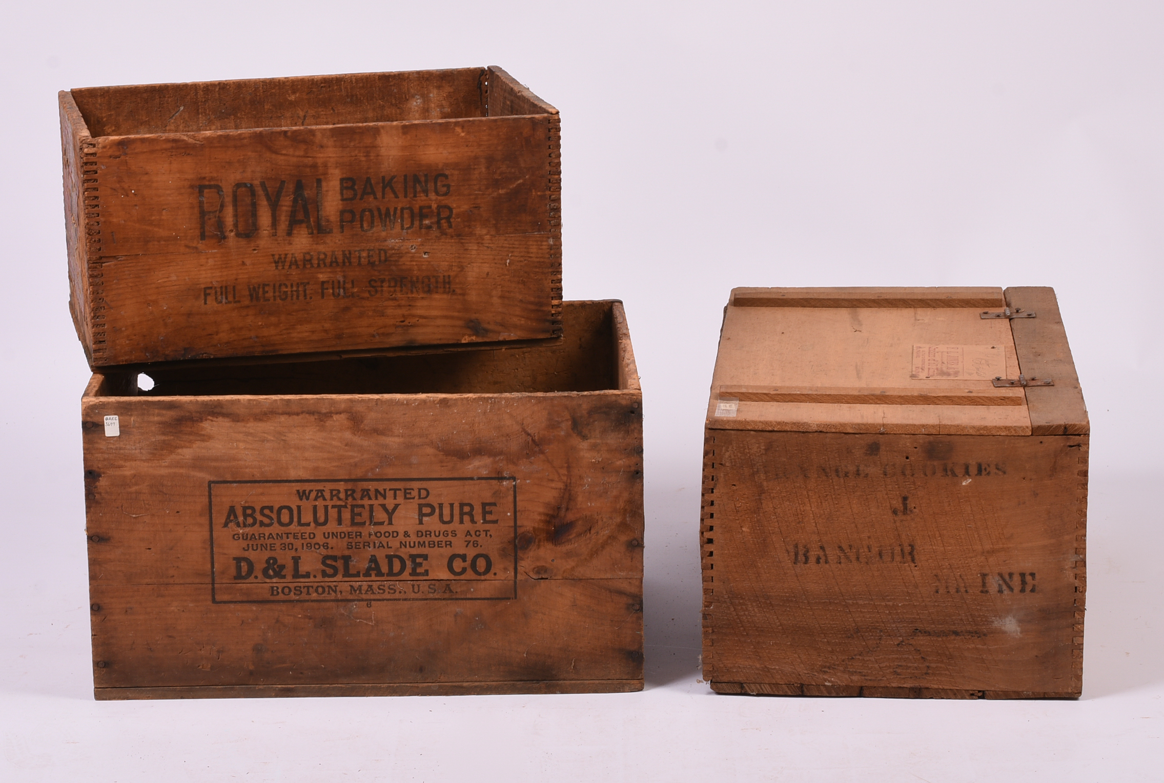 Three Advertisting Crates.