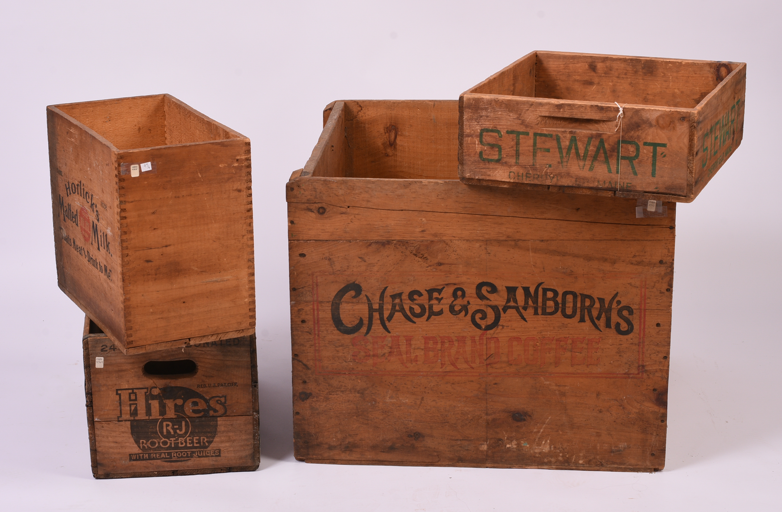 Four Advertising Crates.