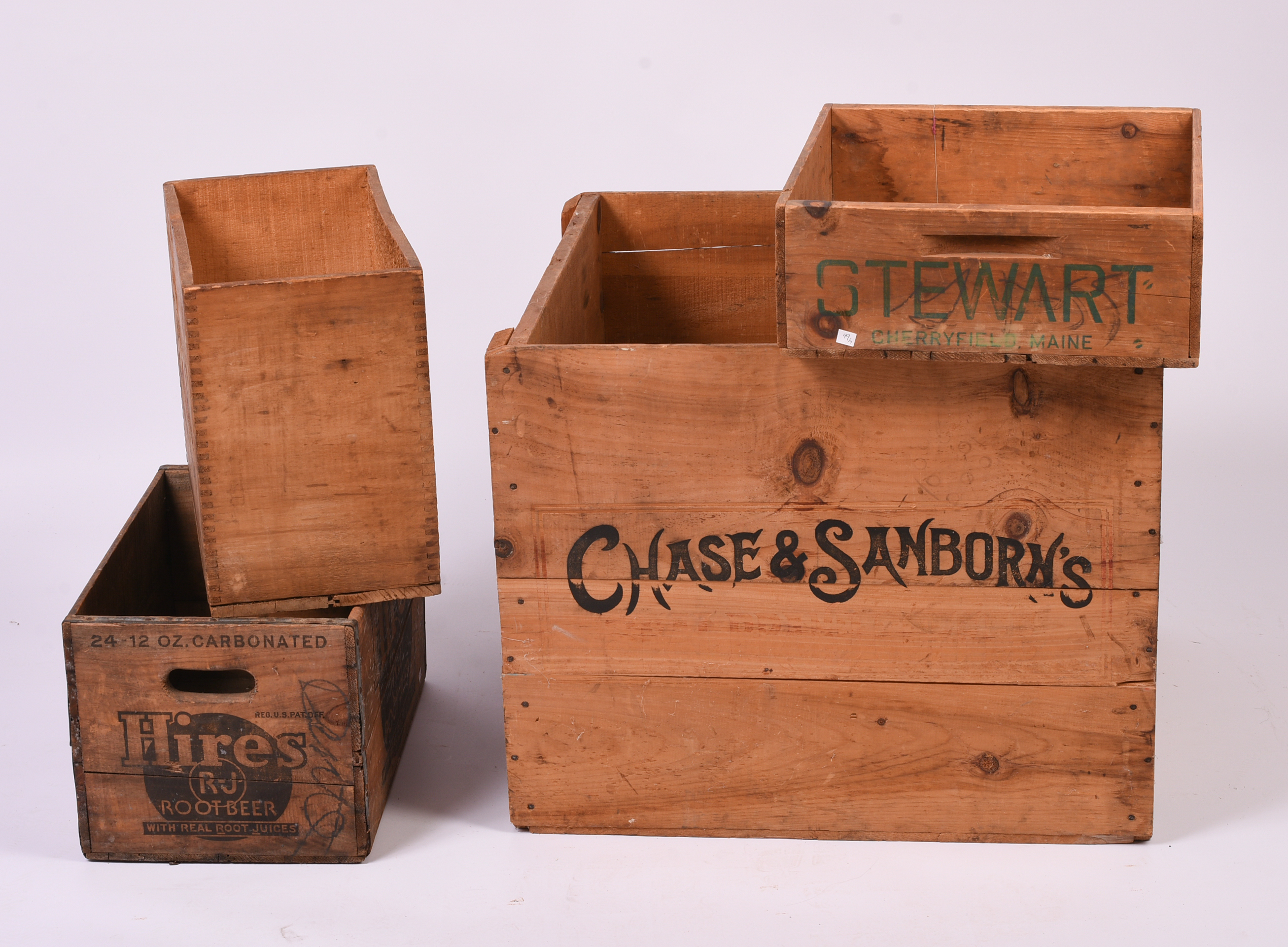 Four Advertising Crates.