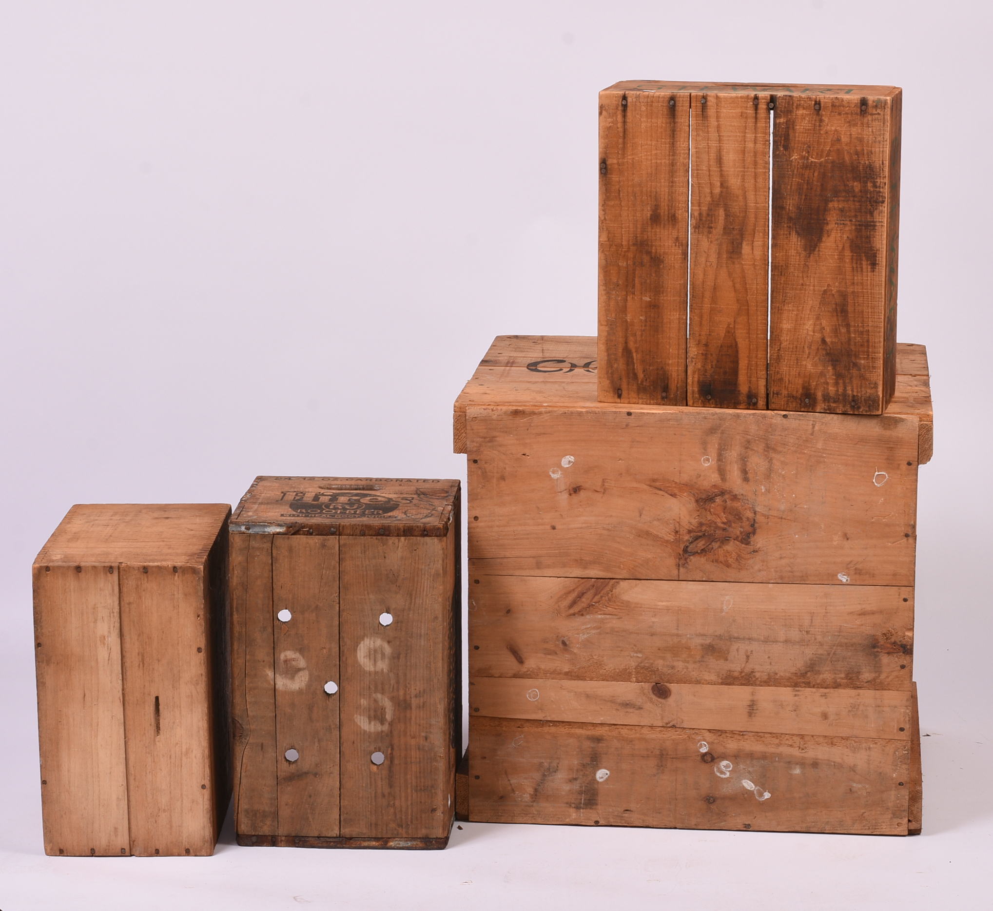 Four Advertising Crates.