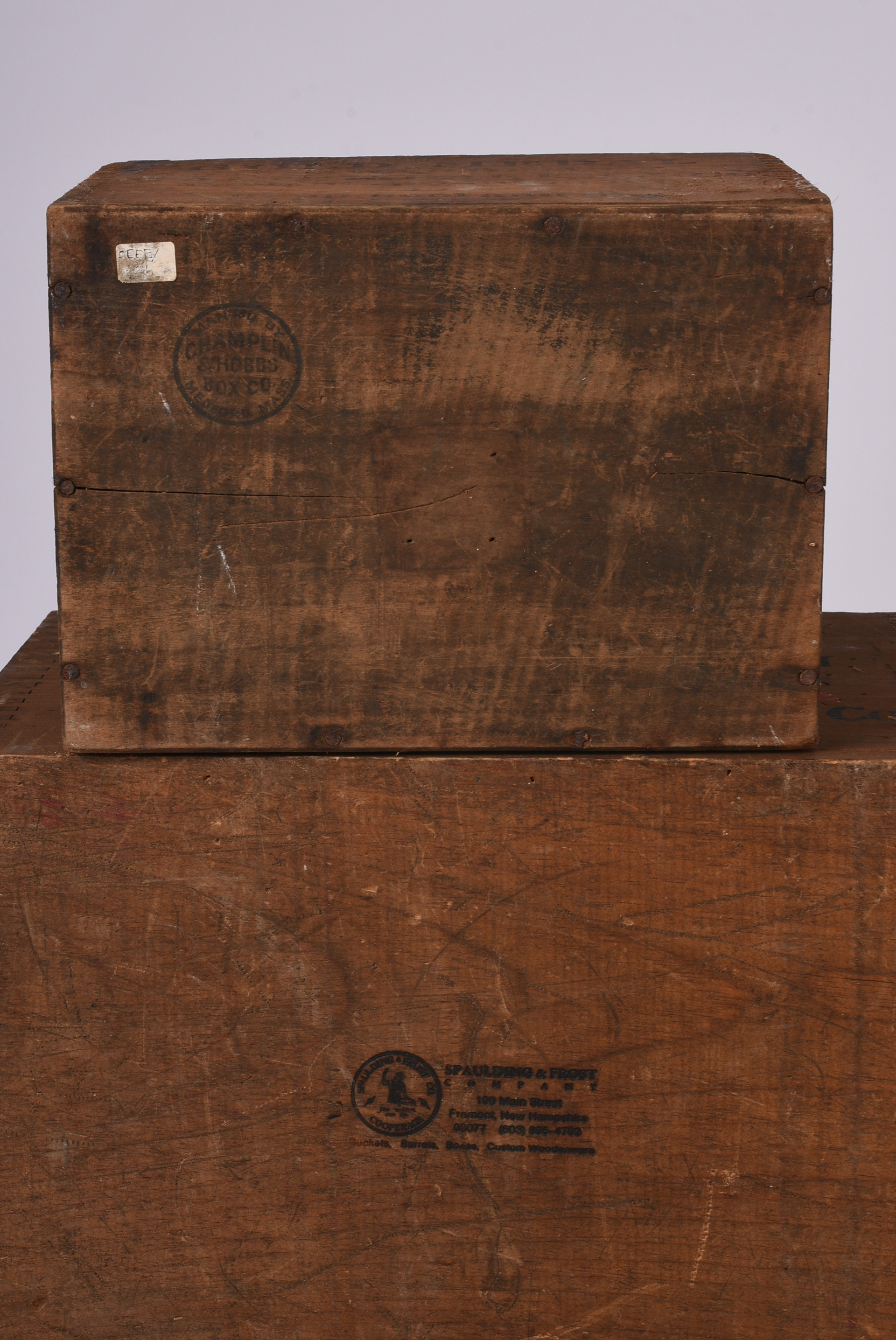 Five Vintage Advertising Crates.