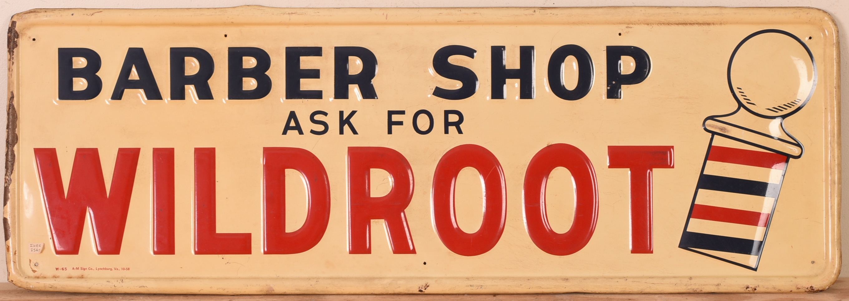 Ask for Wildroot Barber Shop Sign.