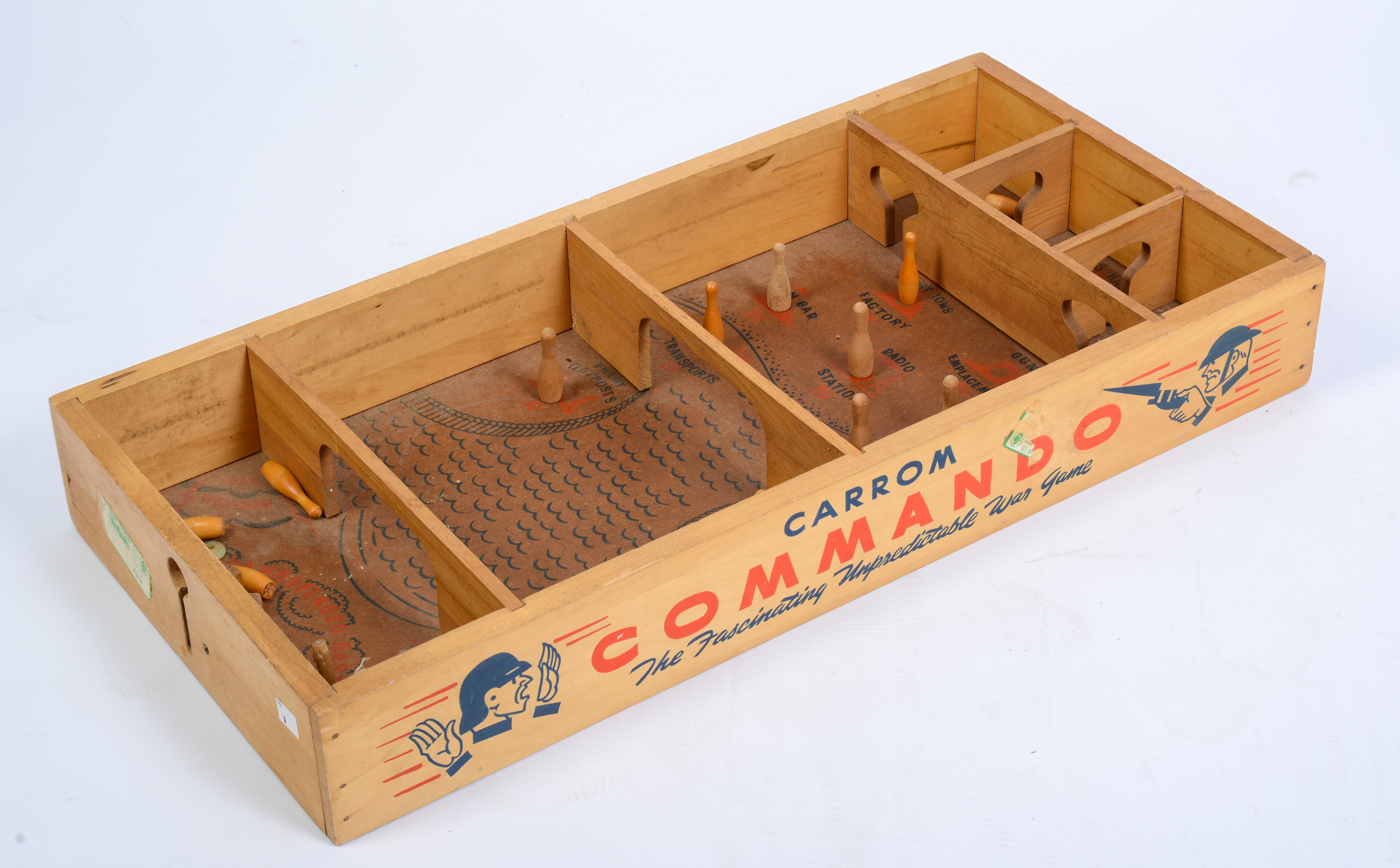 Carrom Commando Skittles Game.