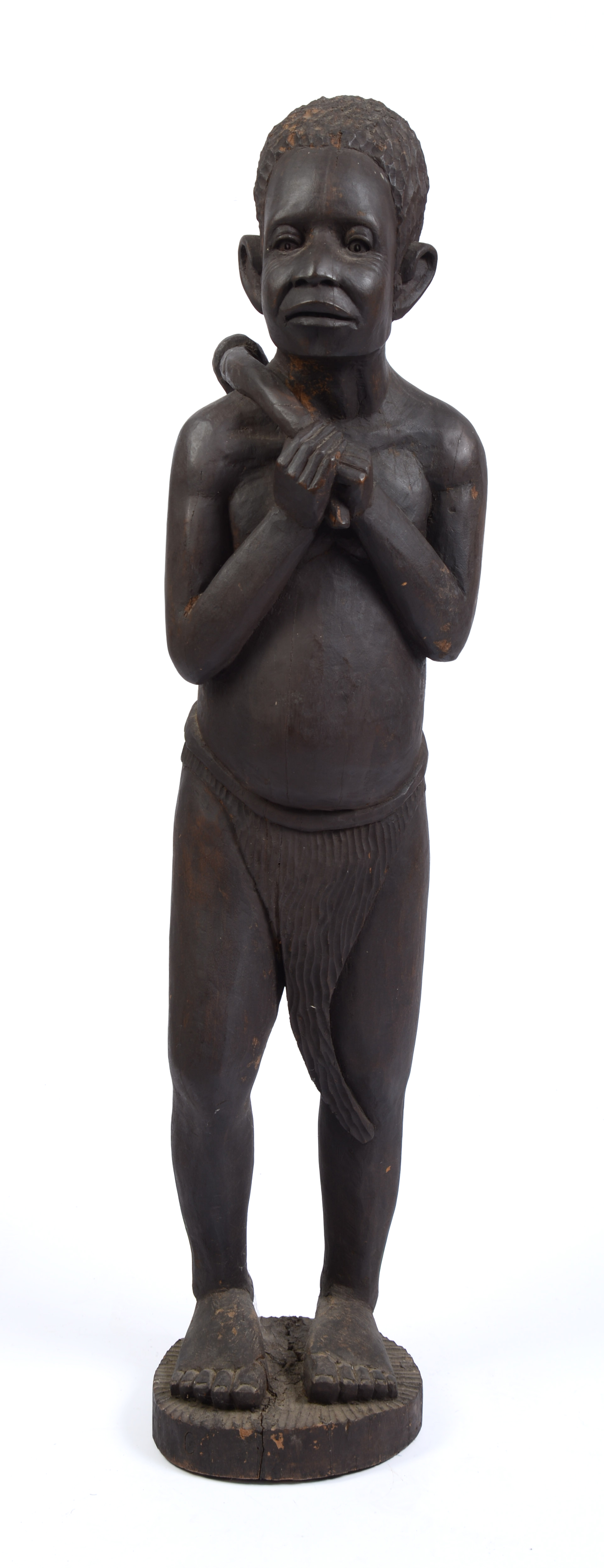 African Carved Sculpture of a Boy.