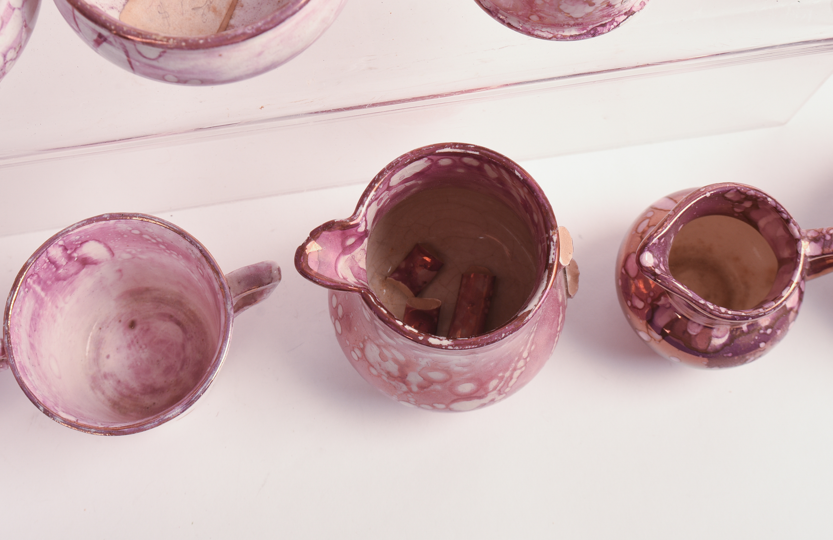 Collection of Pink Lustreware.