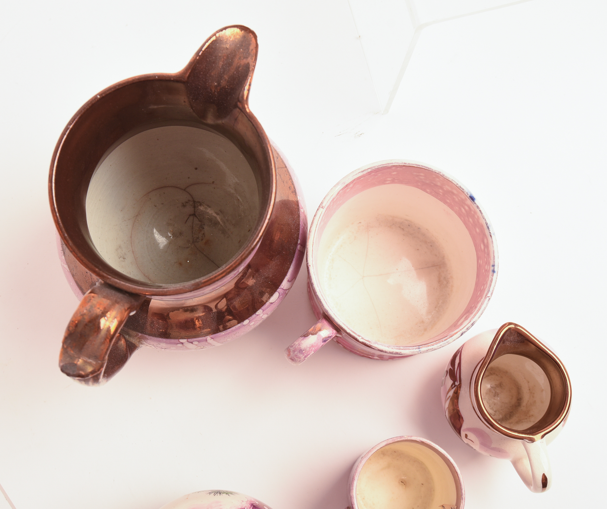 Collection of Pink Lustreware.