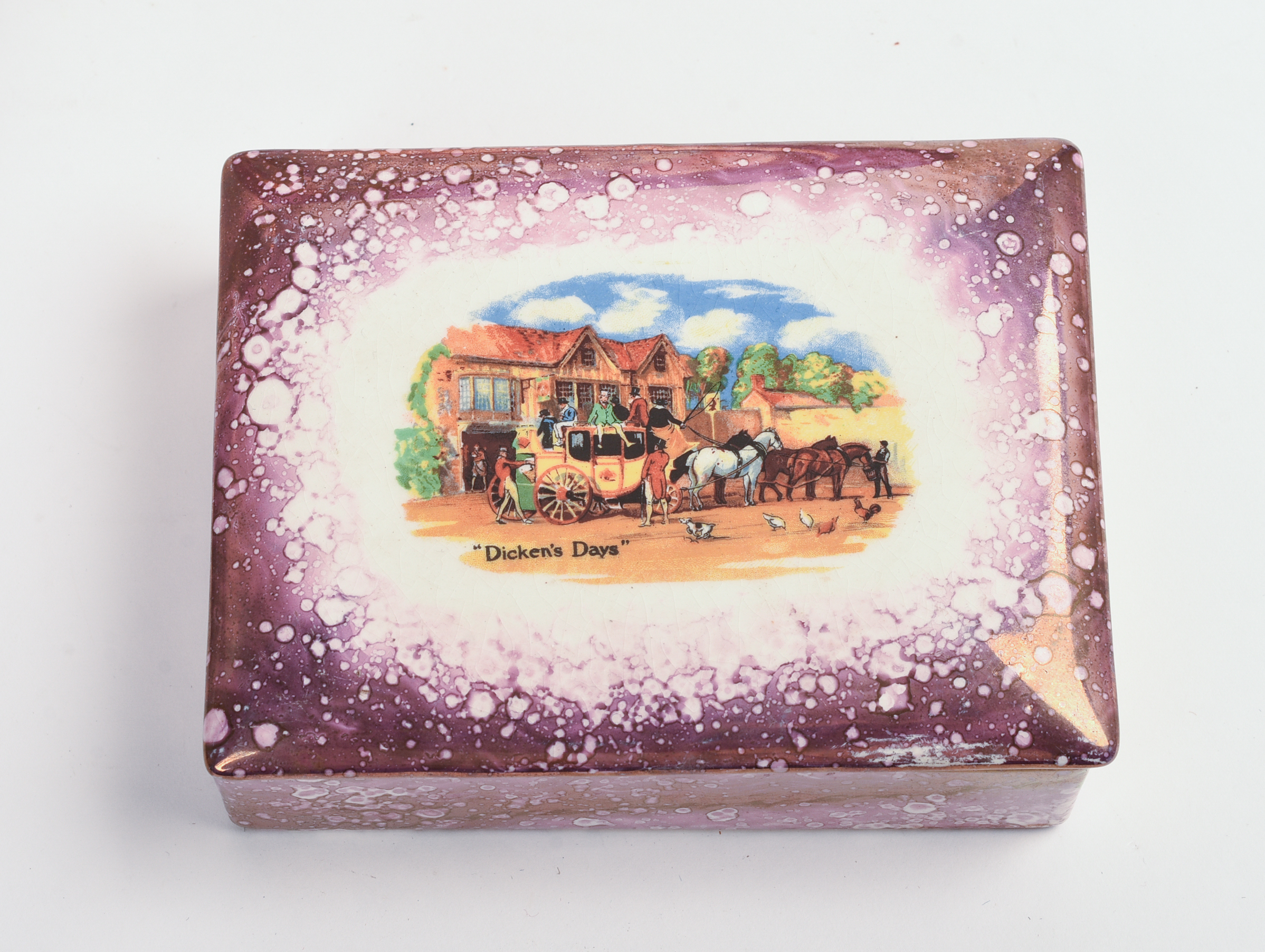 Seven Sunderland Pink Lustre Transfer Printed Wares.