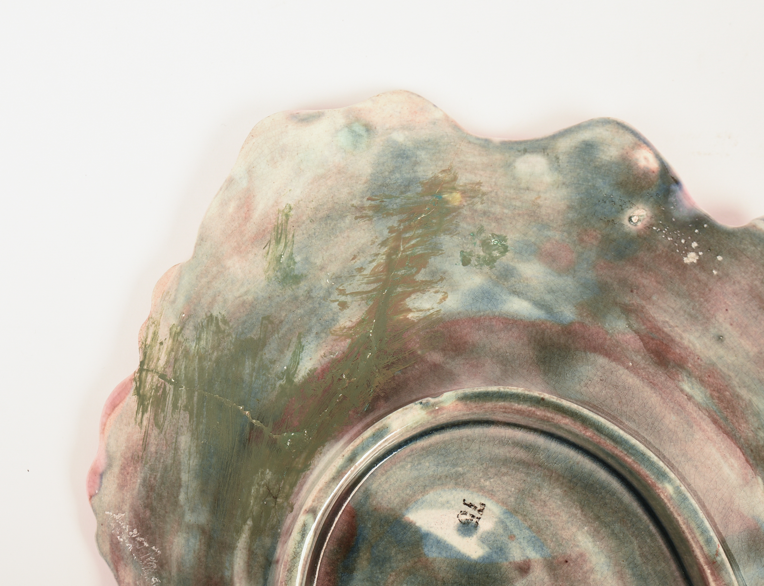 Three Majolica Leaf Dishes.