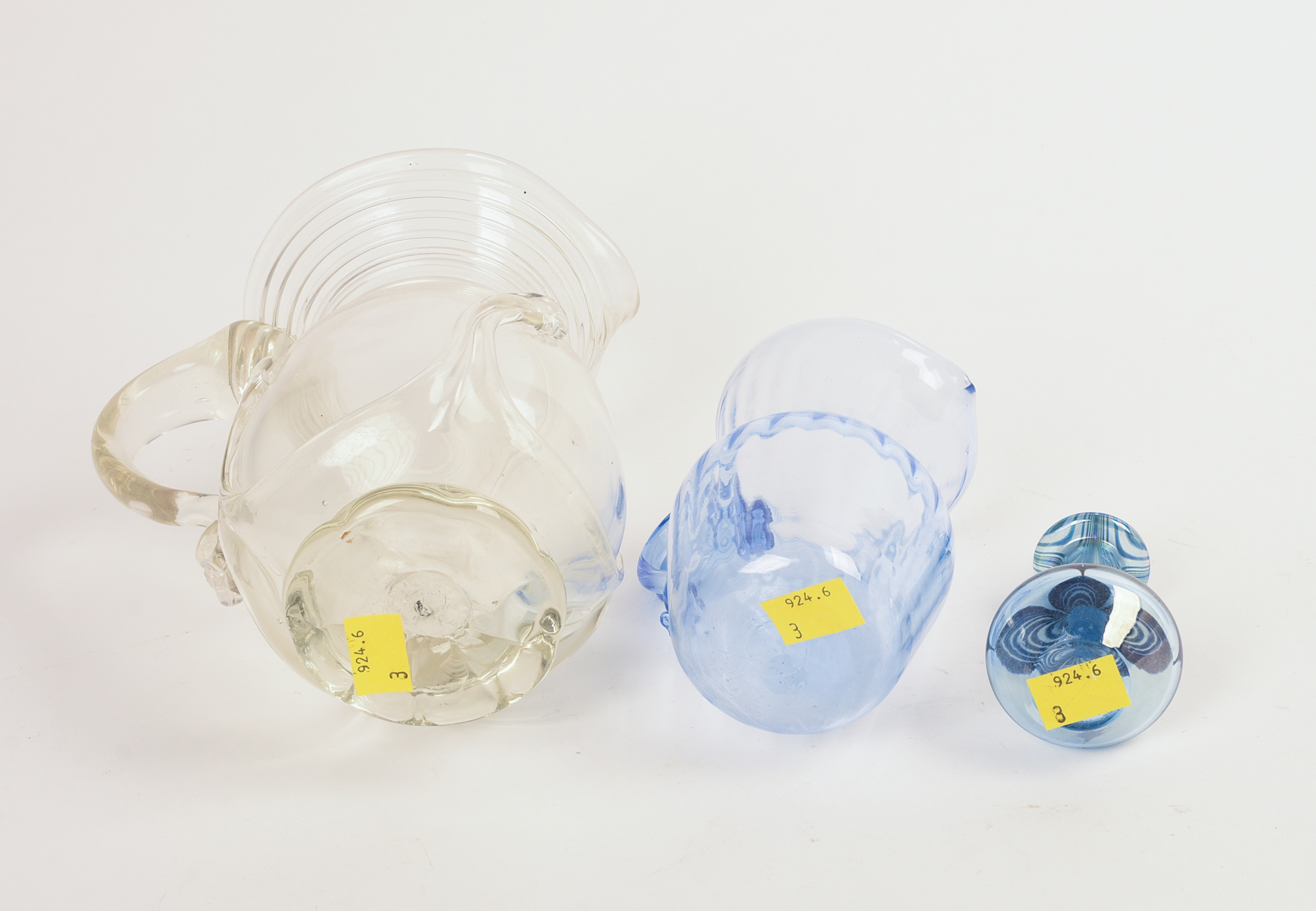 Three Blown Glass Pieces.