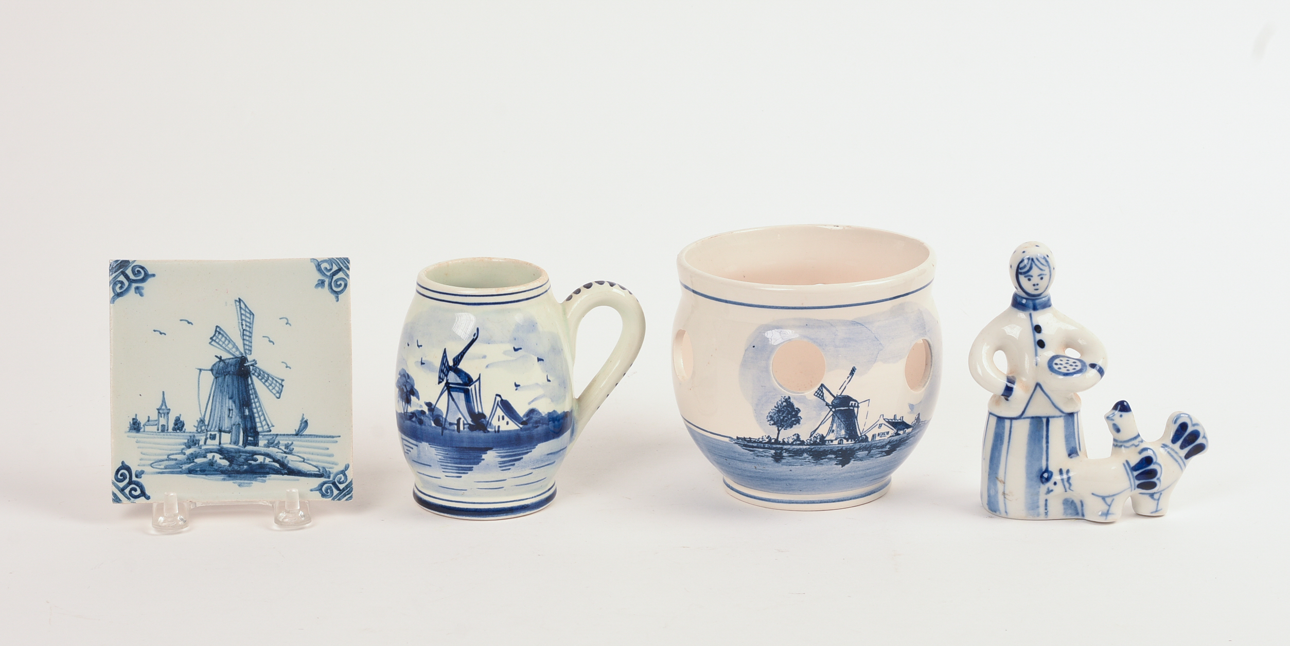 Four Dutch Delft Pieces.