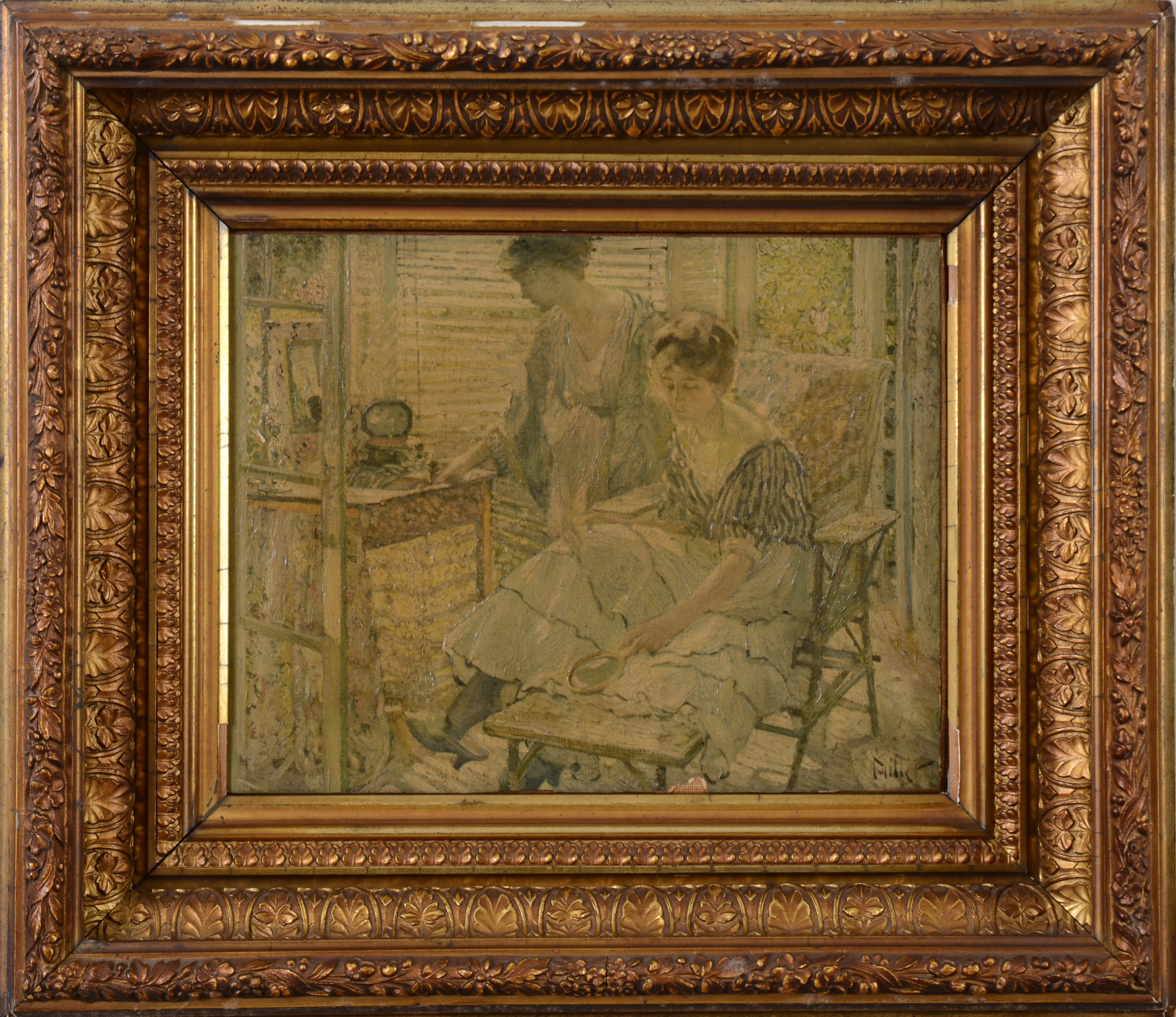 Print, After Millet, in a Gilt Frame.