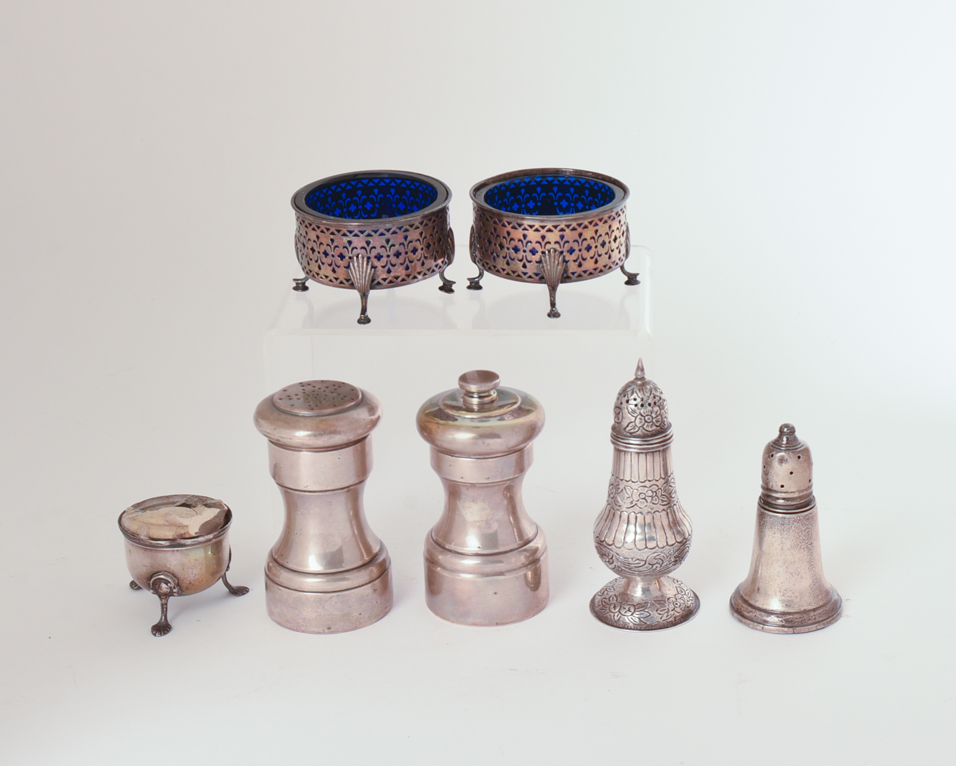 Five Silver Salts and a Pepper Grinder.