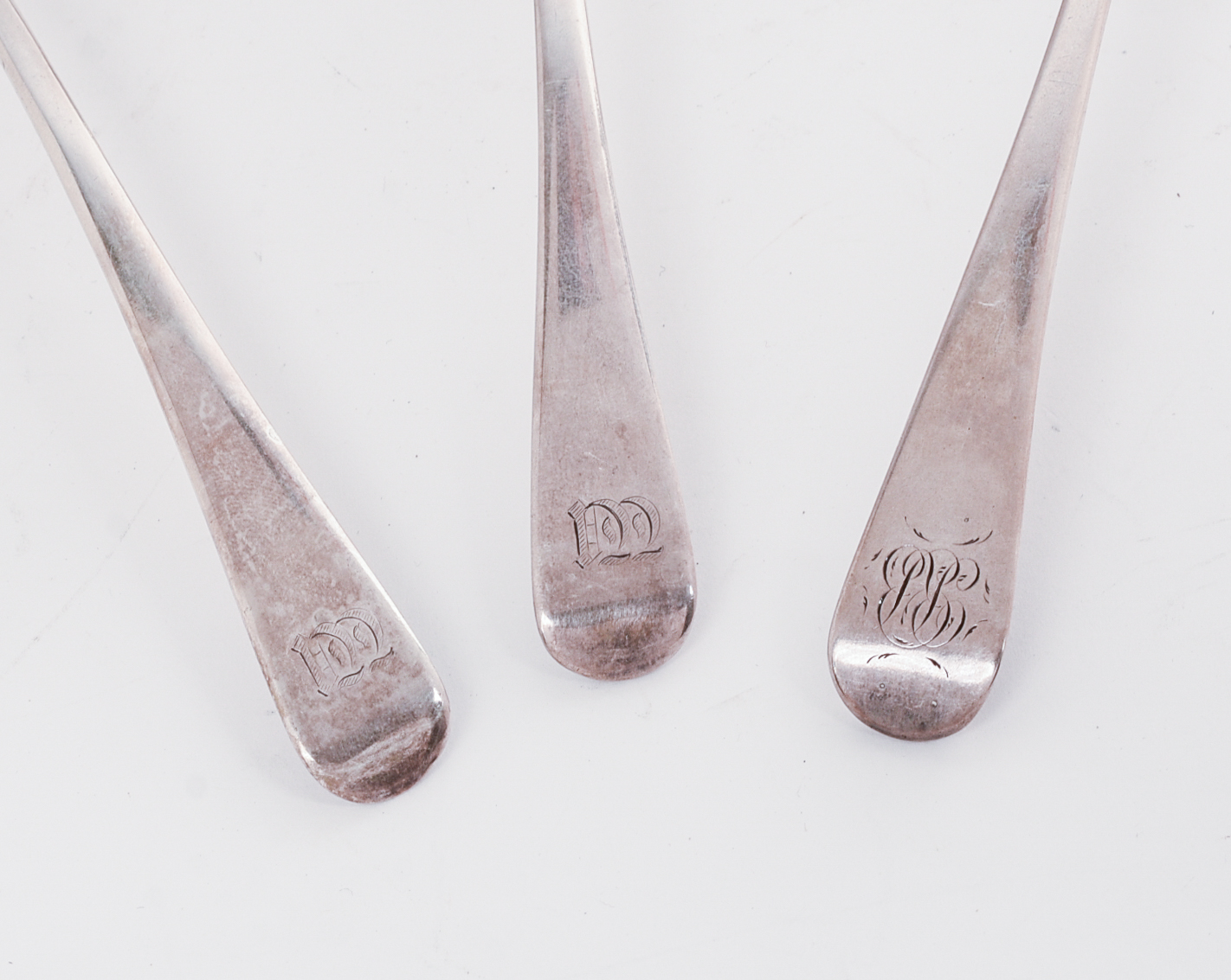 Three London Georgian Silver Ladles.