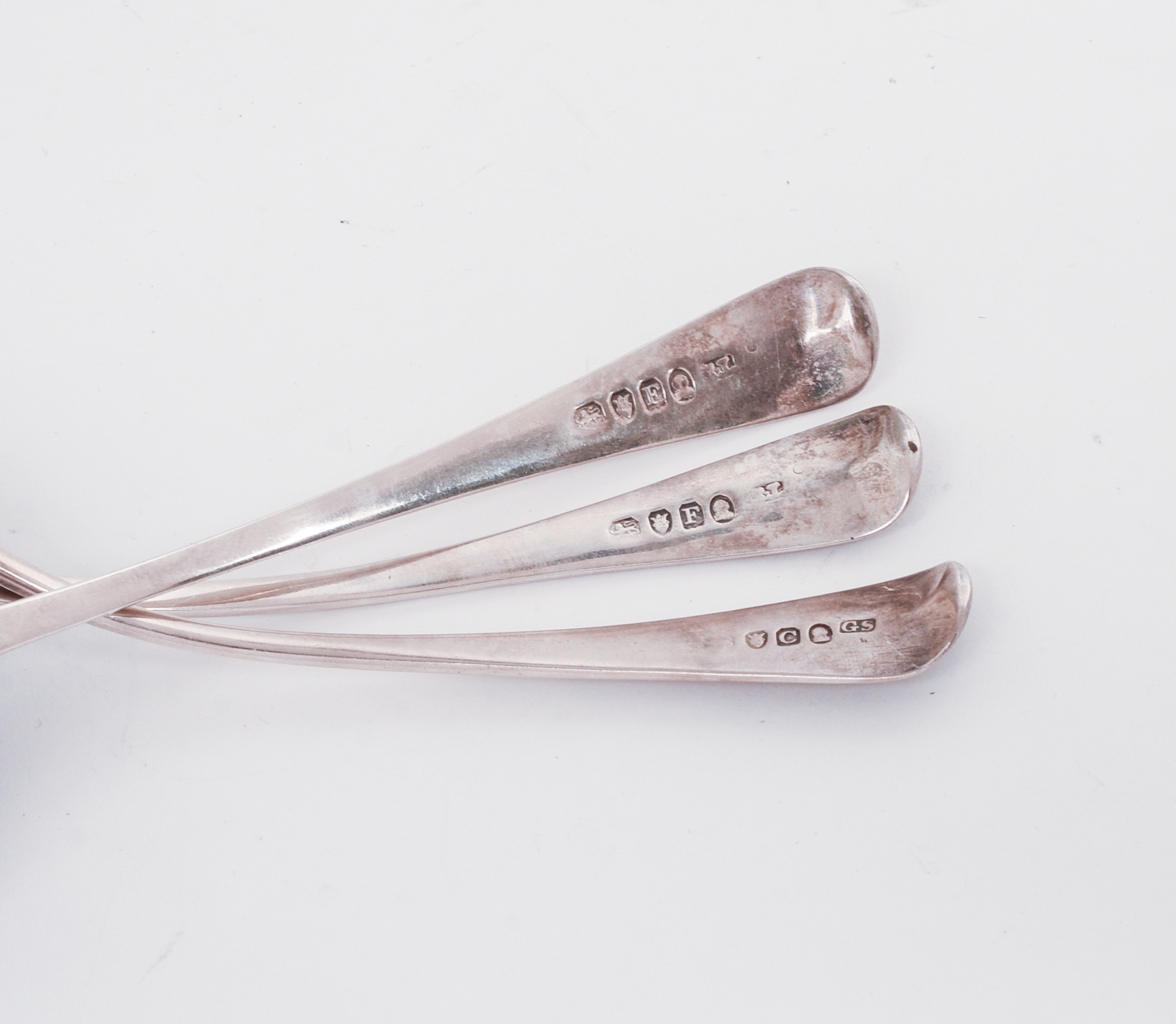 Three London Georgian Silver Ladles.
