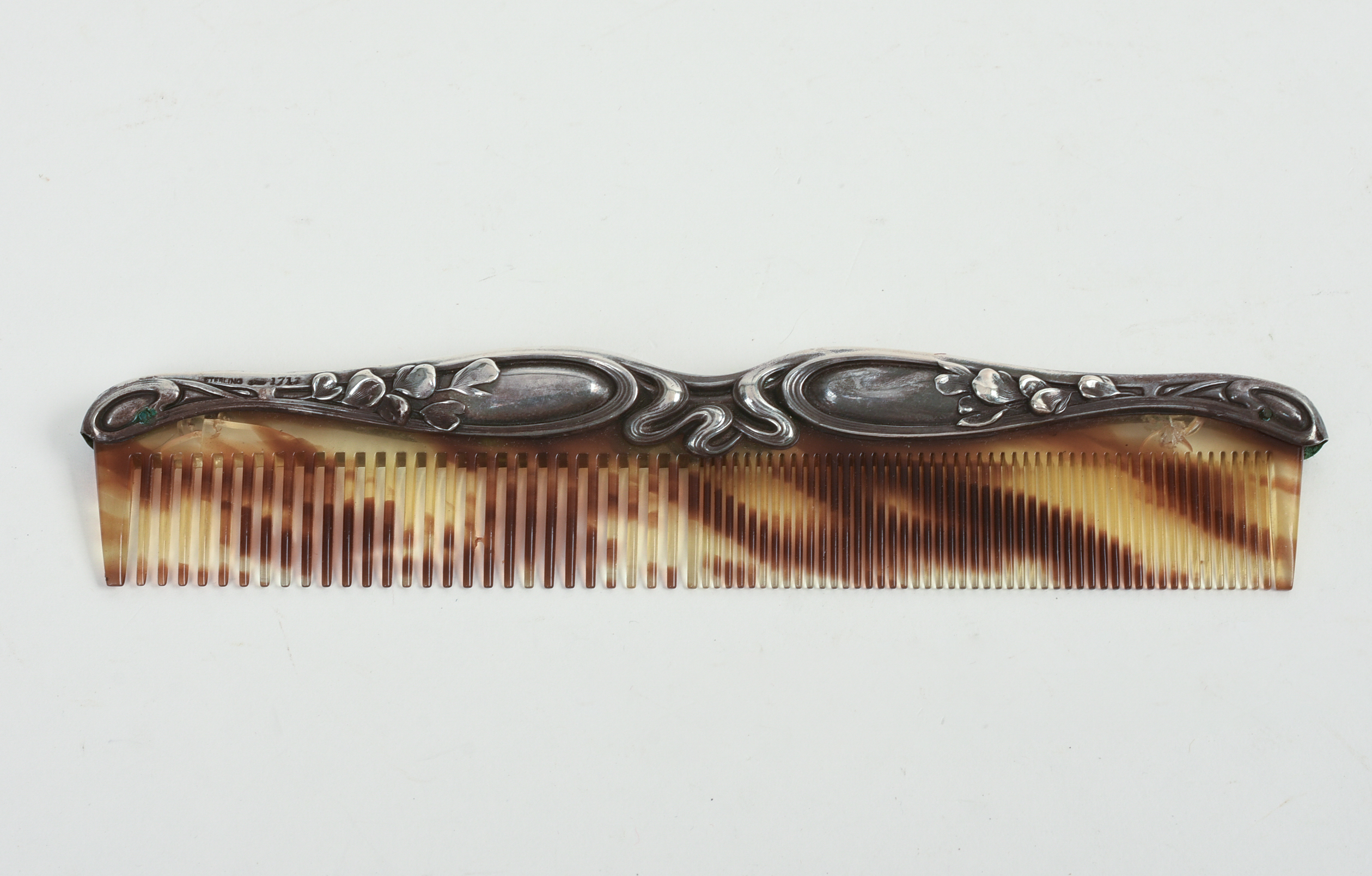 Sterling and Tortoiseshell Pattern Comb.