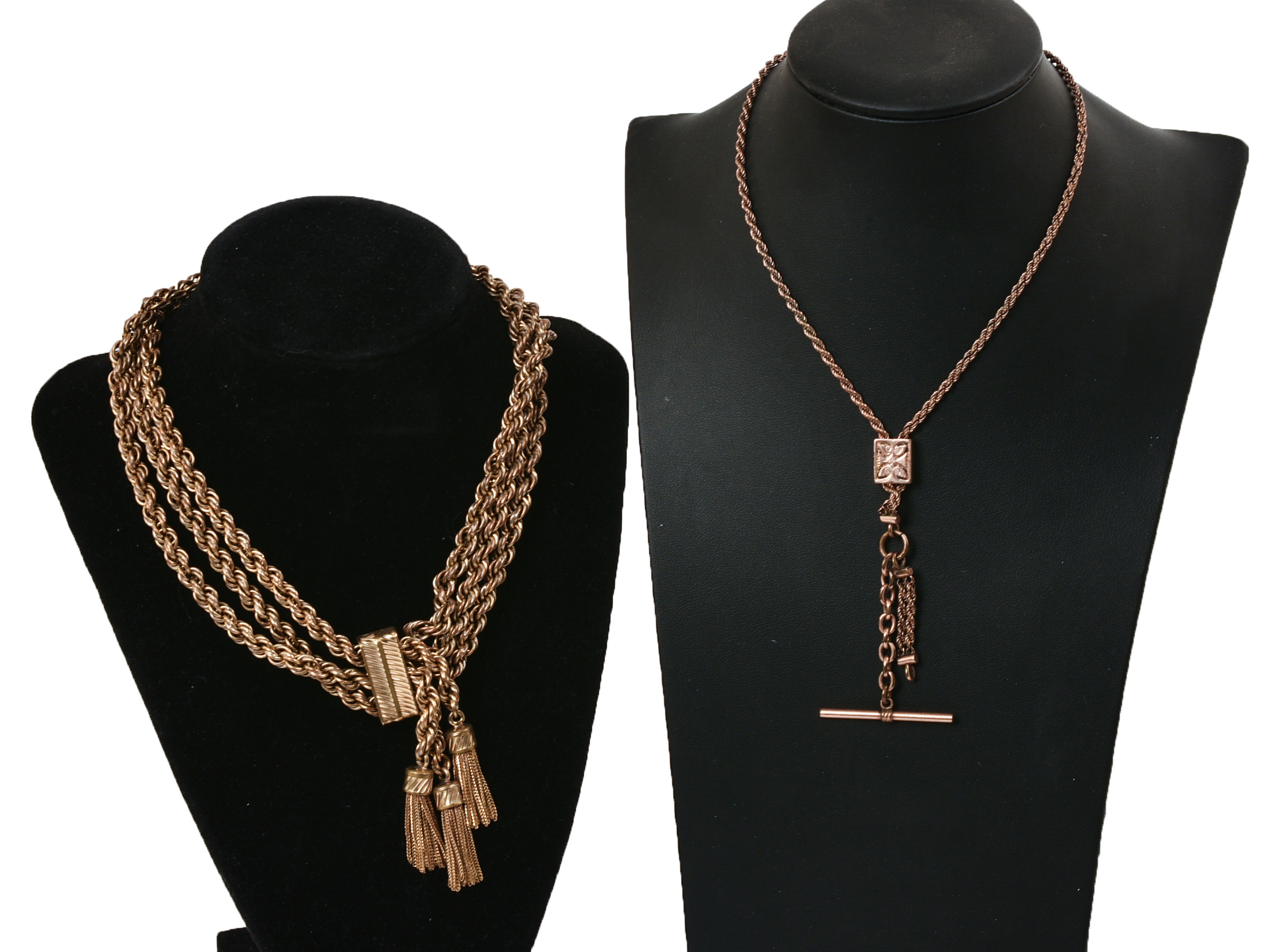 Victorian Gold Filled Necklace and a Watch Fob.