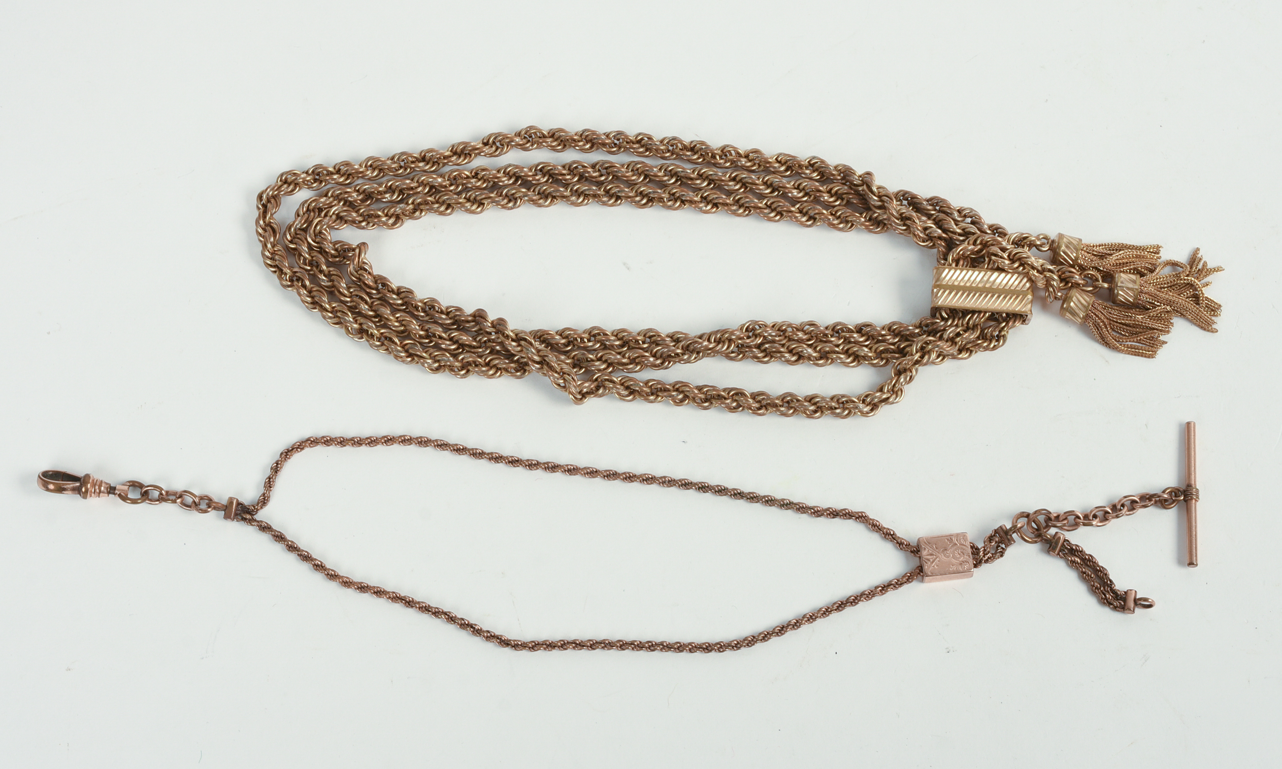 Victorian Gold Filled Necklace and a Watch Fob.