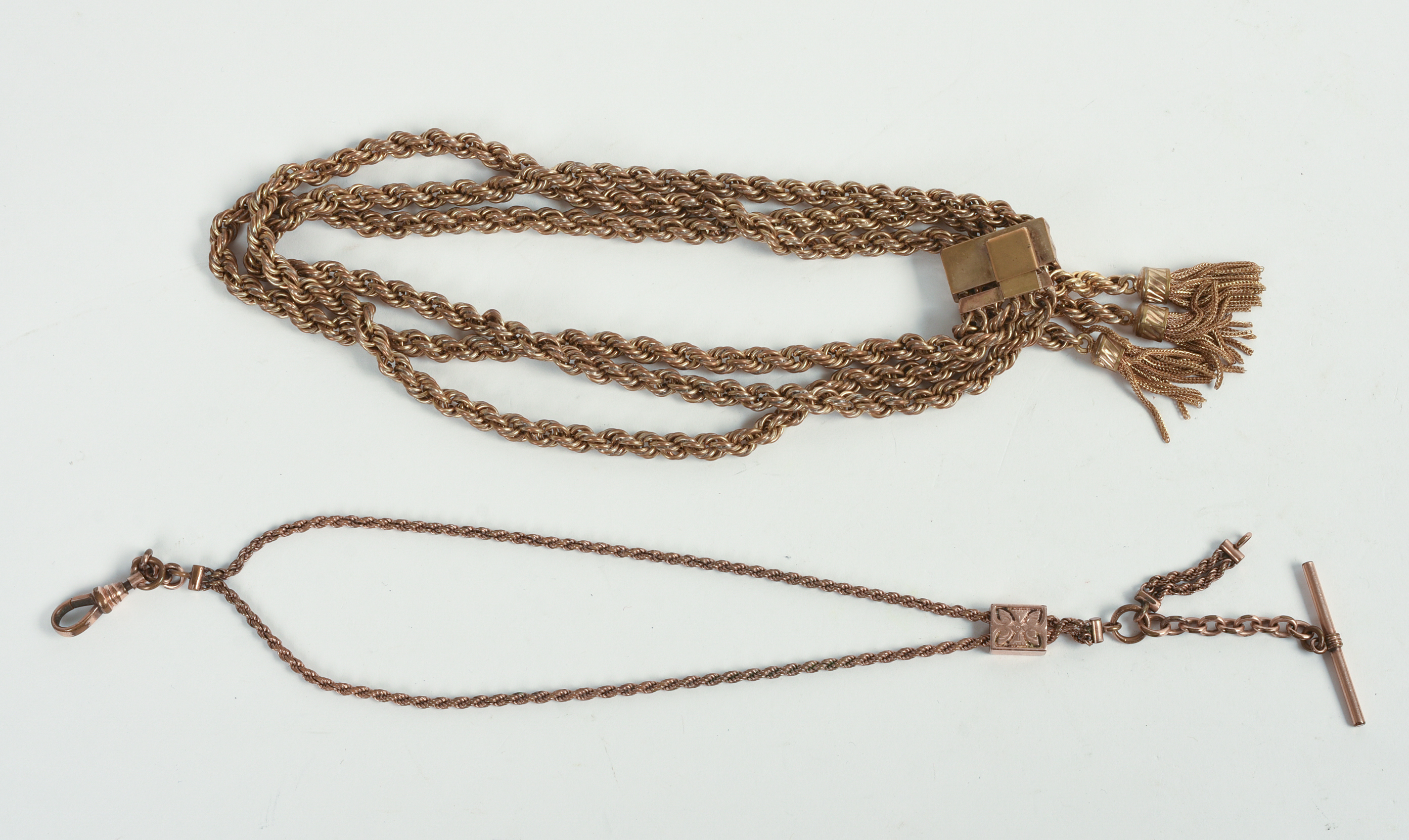 Victorian Gold Filled Necklace and a Watch Fob.