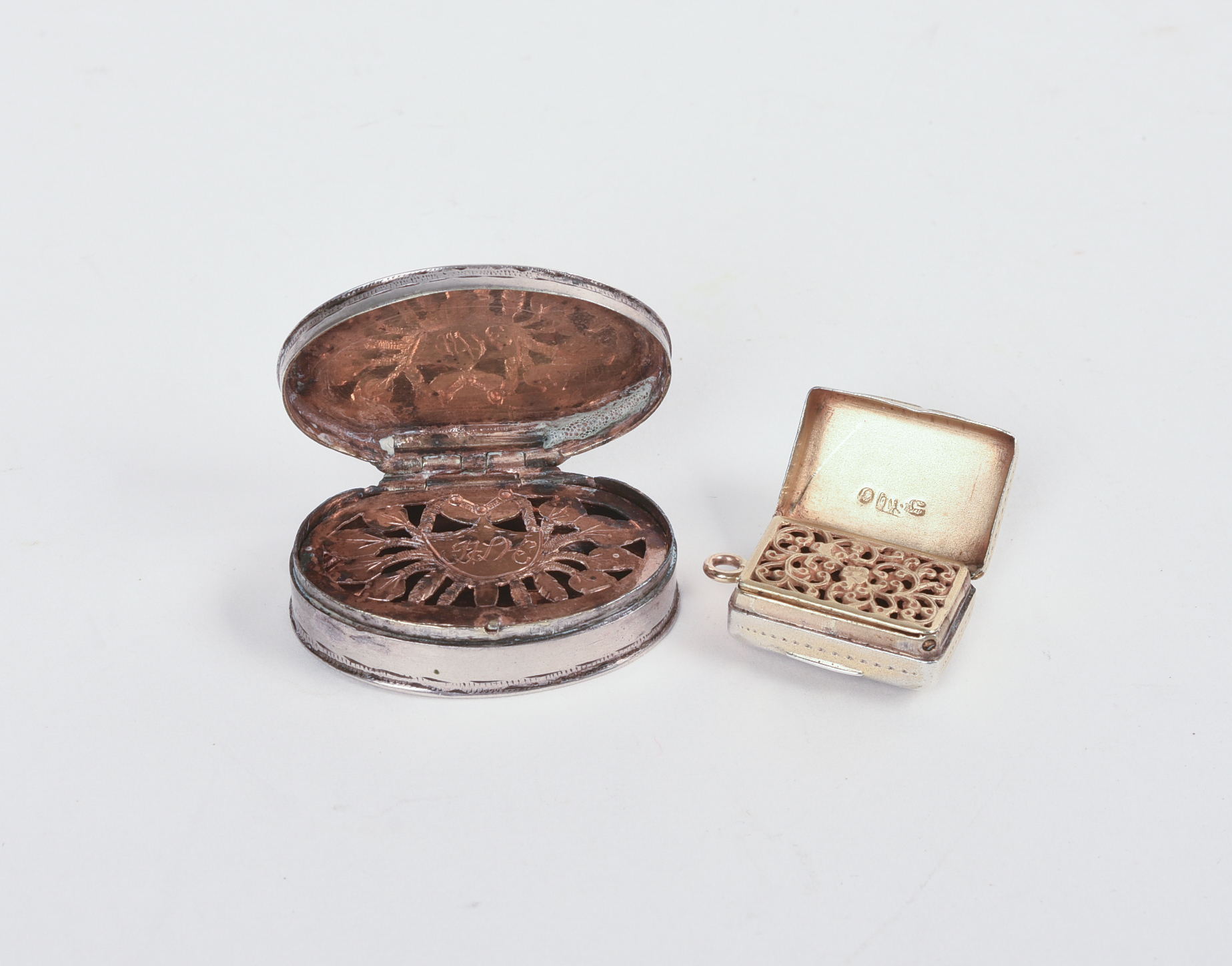 Two Sterling Silver Vinagrettes.