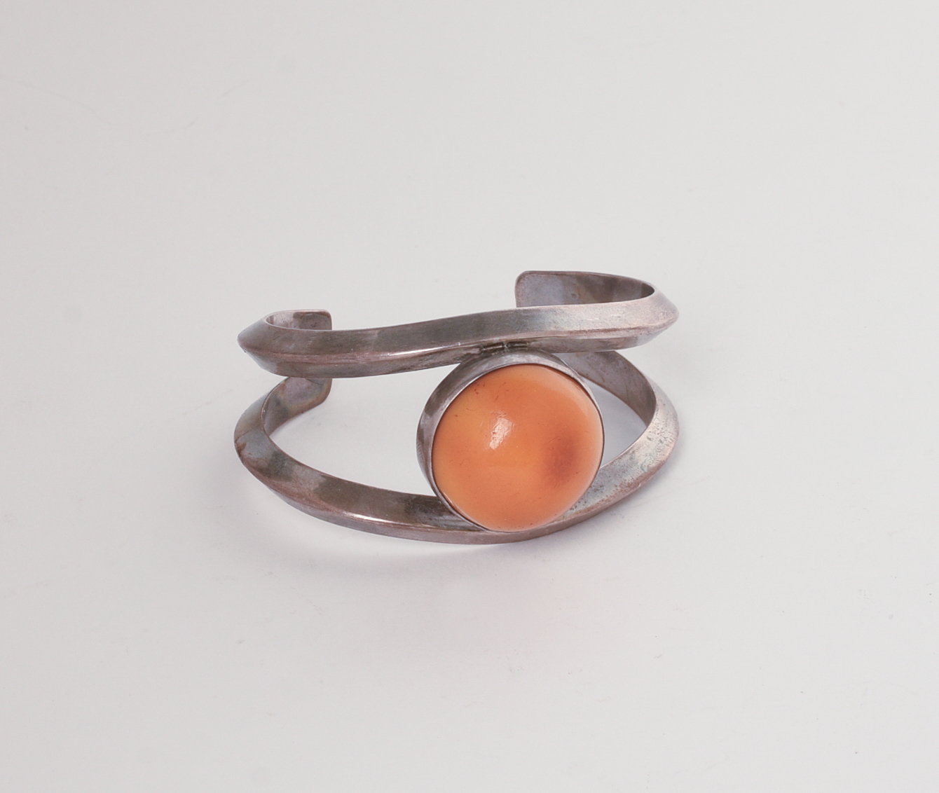 Native American Sterling Silver Cuff Bracelet by John Boudreau.