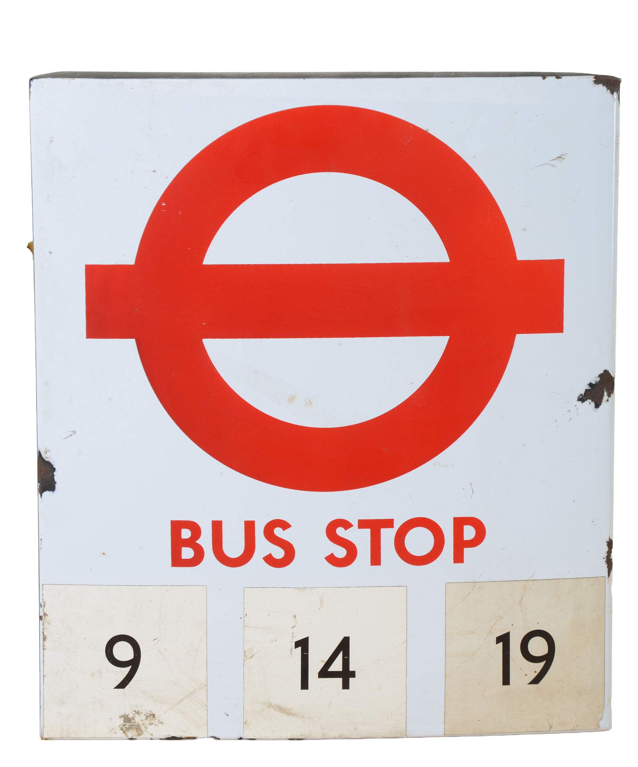 Enamel London Bus Stop Sign.