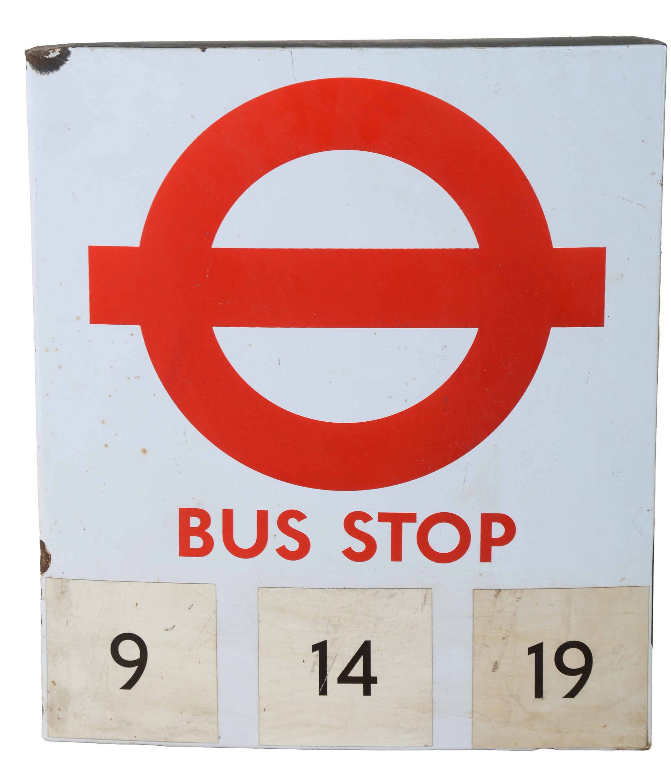 Enamel London Bus Stop Sign.
