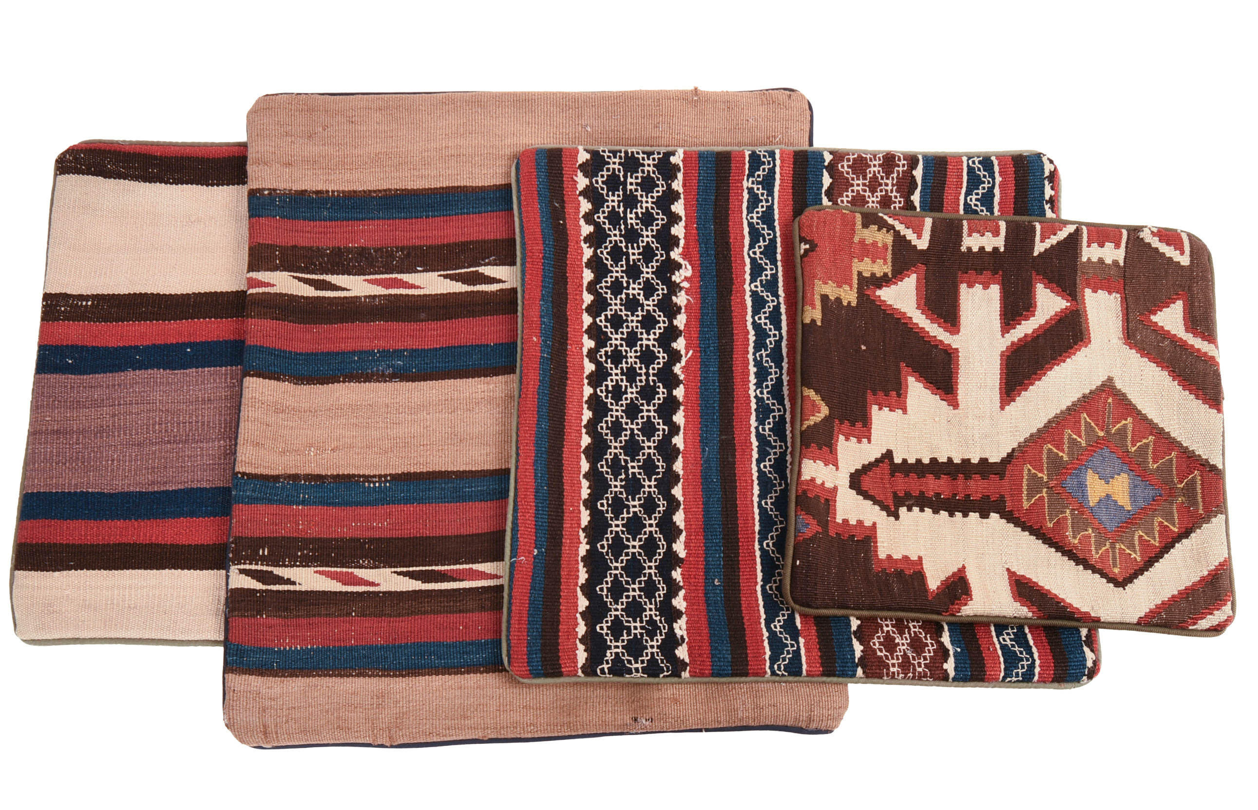 Four Turkish Rug Pillowcases.