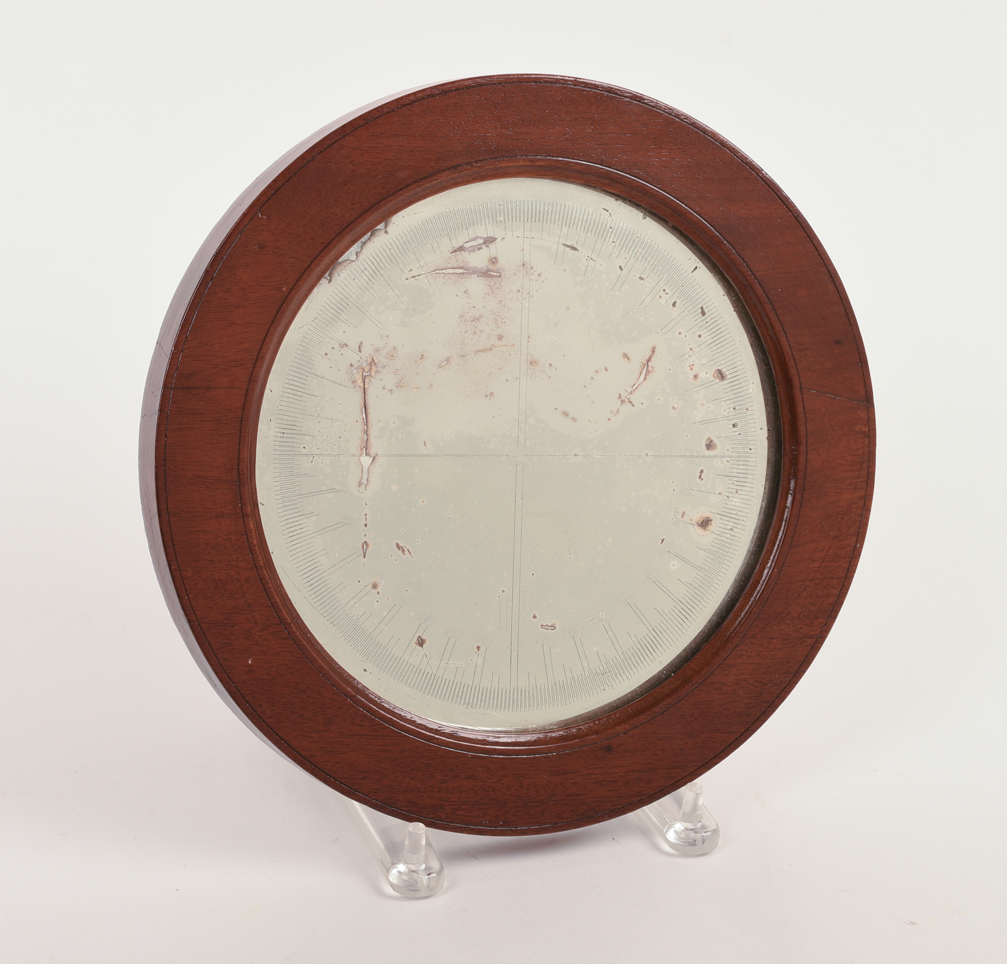 Small Mirror With Compass Lines.