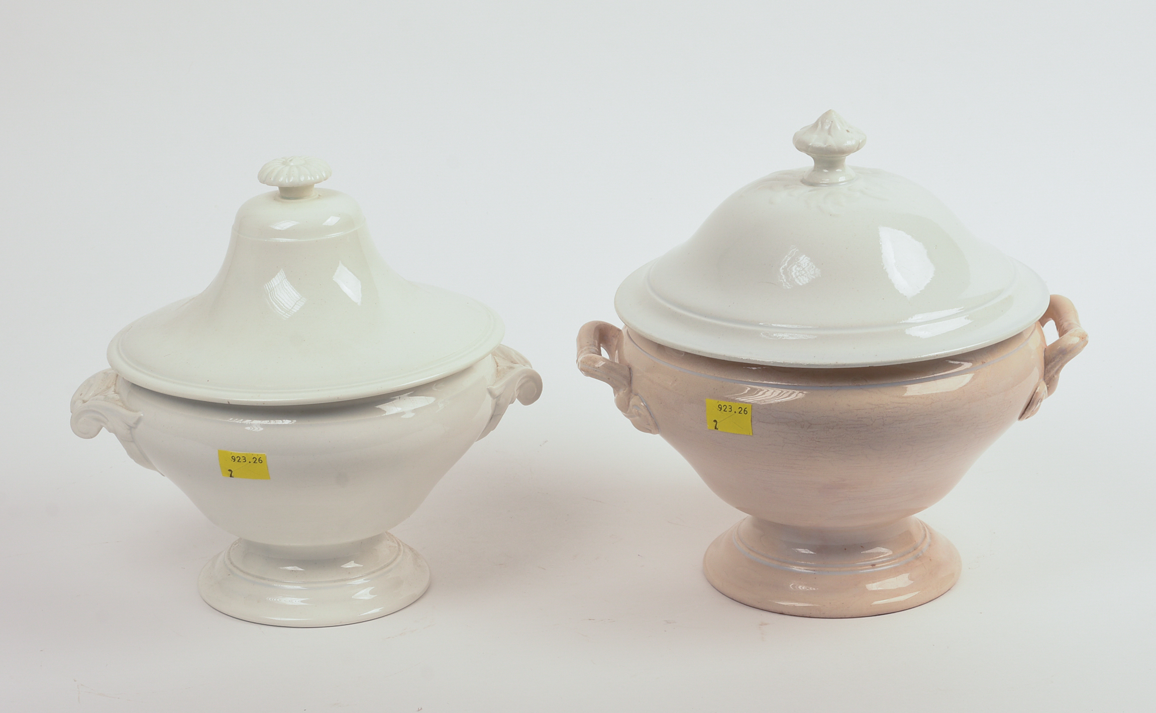 Two French Porcelain Soup Tureens.