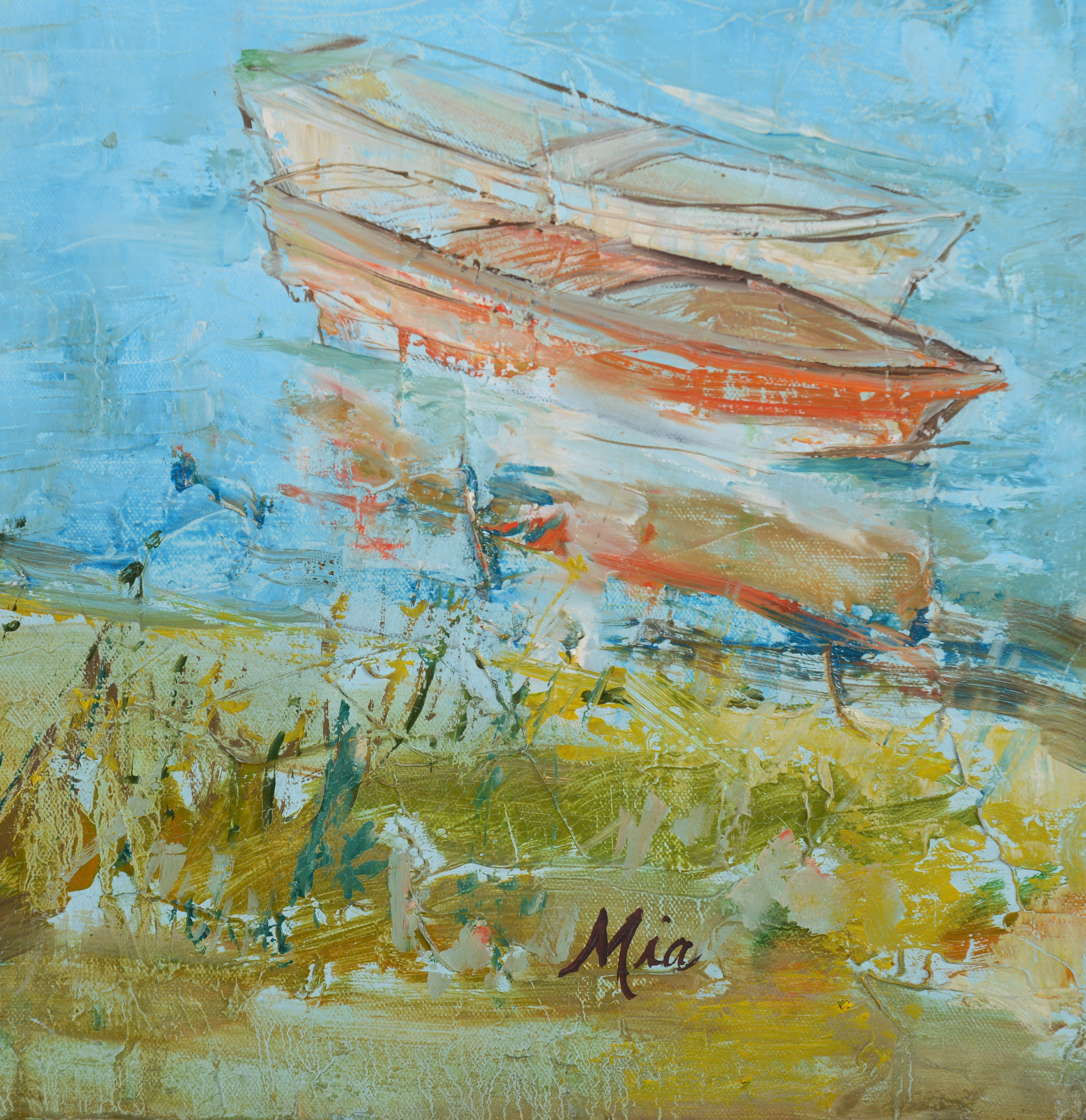 Large European Impressionist Scene With Dorys.