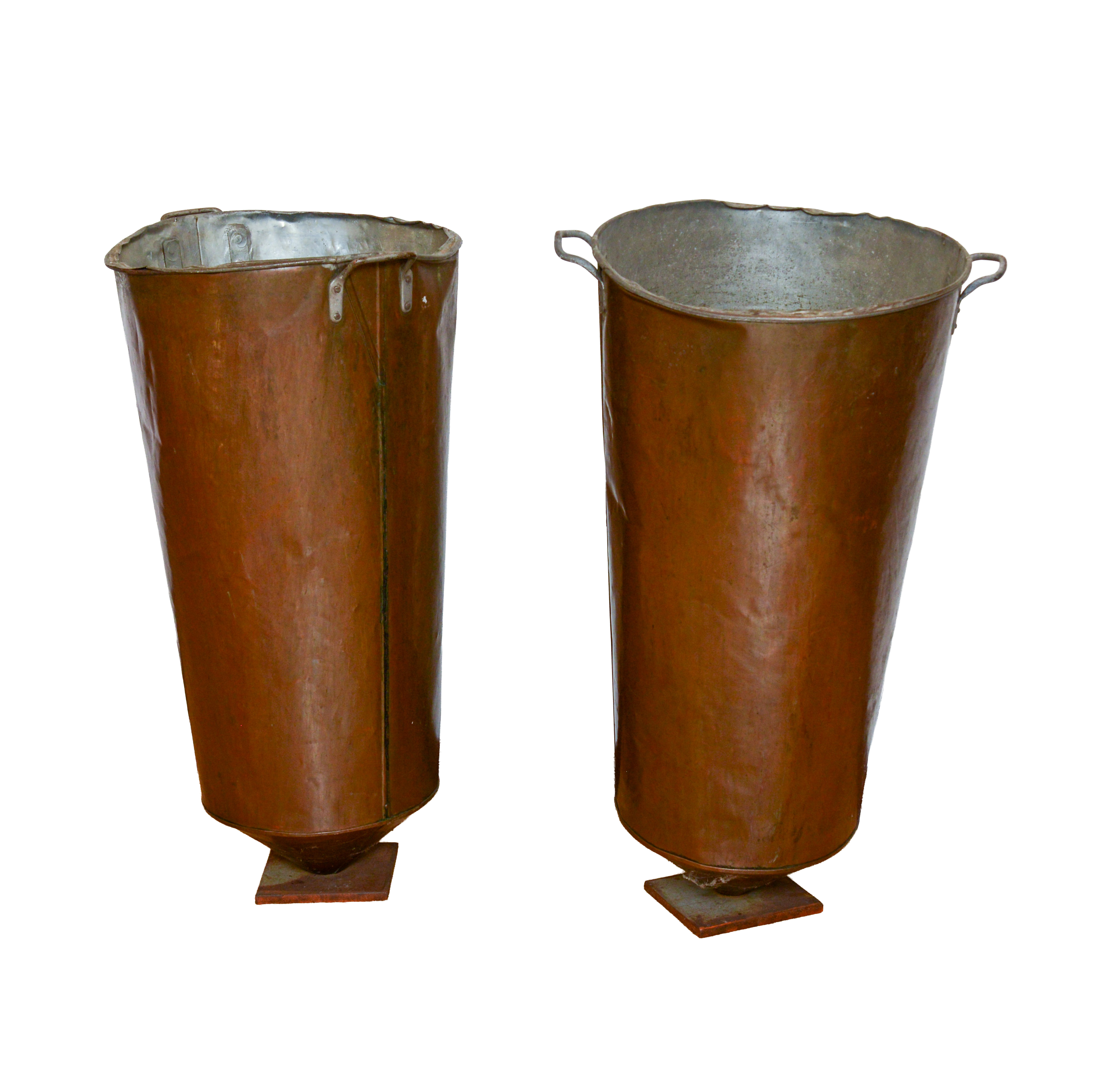 Pair of Large Continental Copper Vessels.