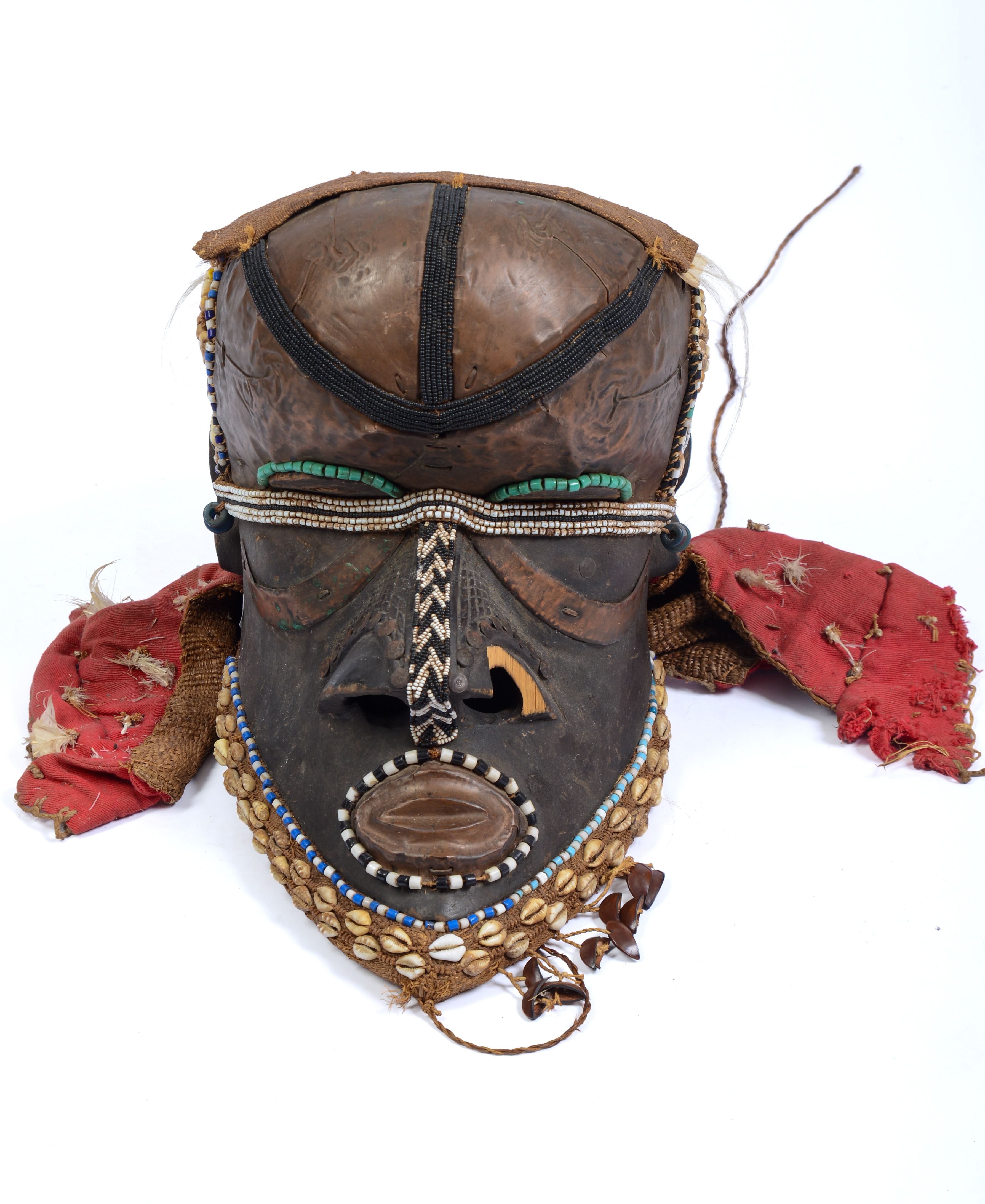 African Tribal Mask With Shells.