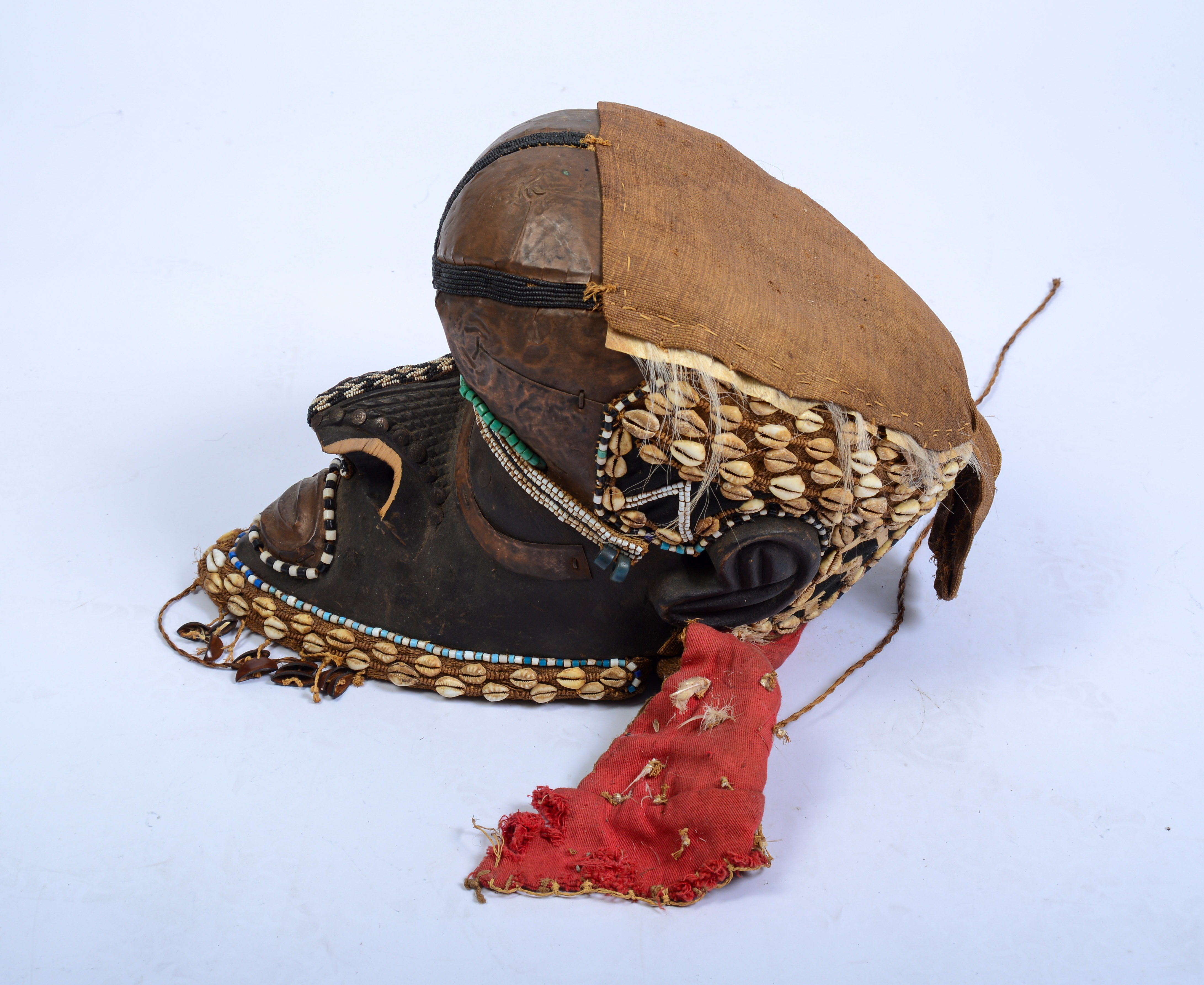 African Tribal Mask With Shells.
