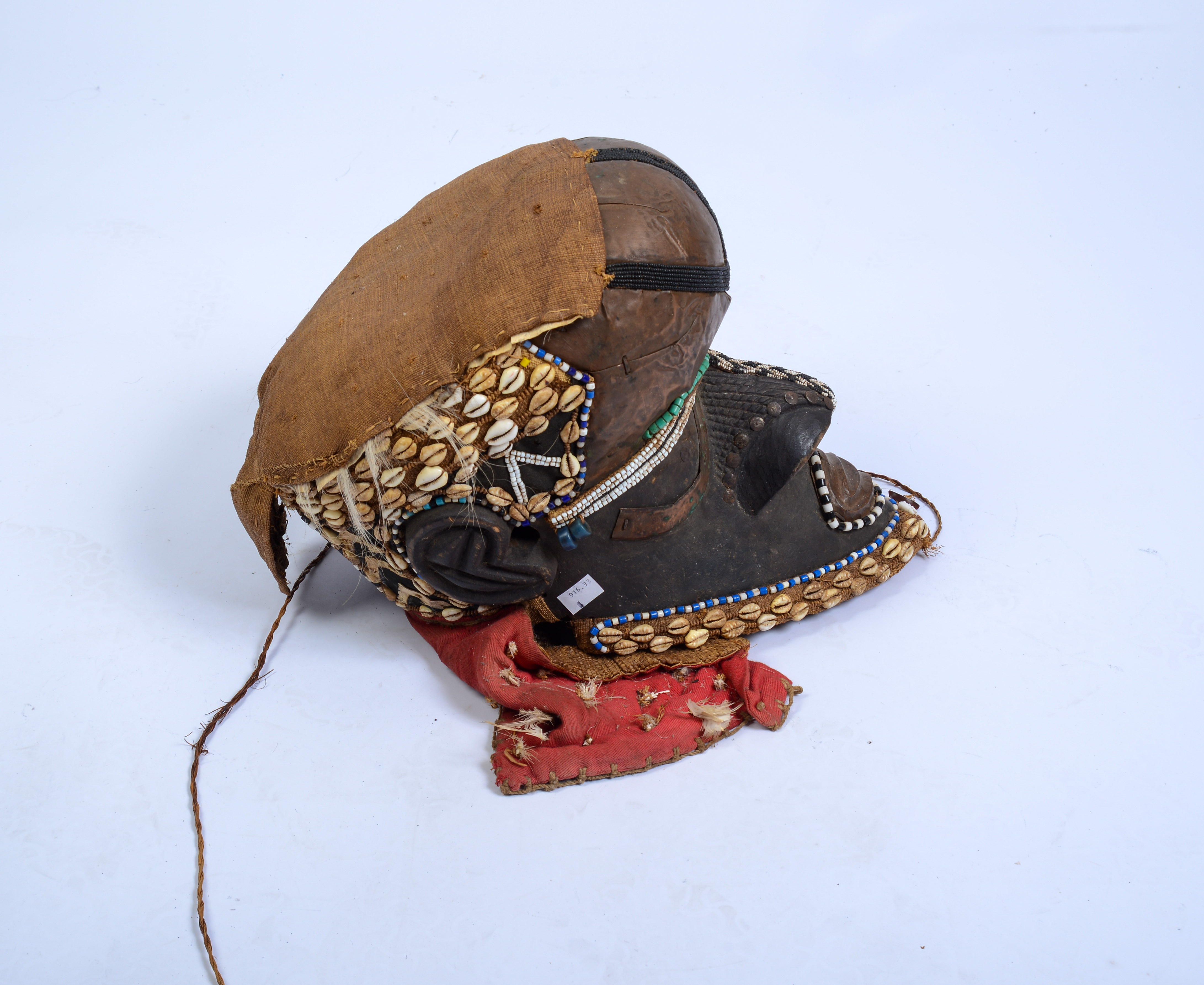 African Tribal Mask With Shells.