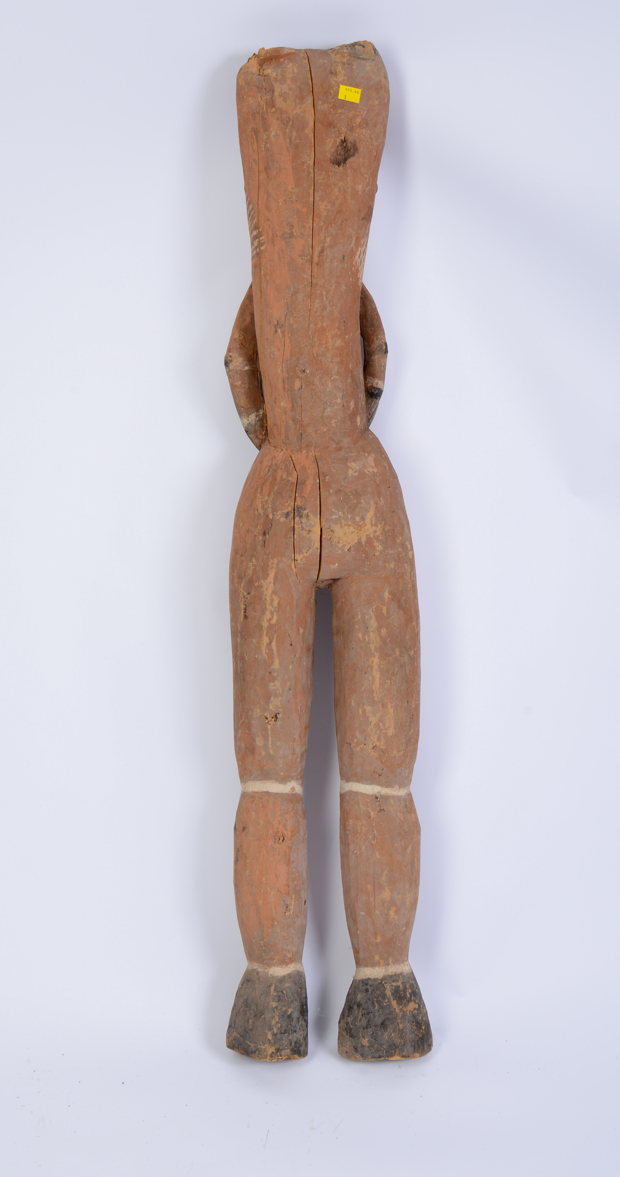 African Carved Wooden Sculpture of a Man.