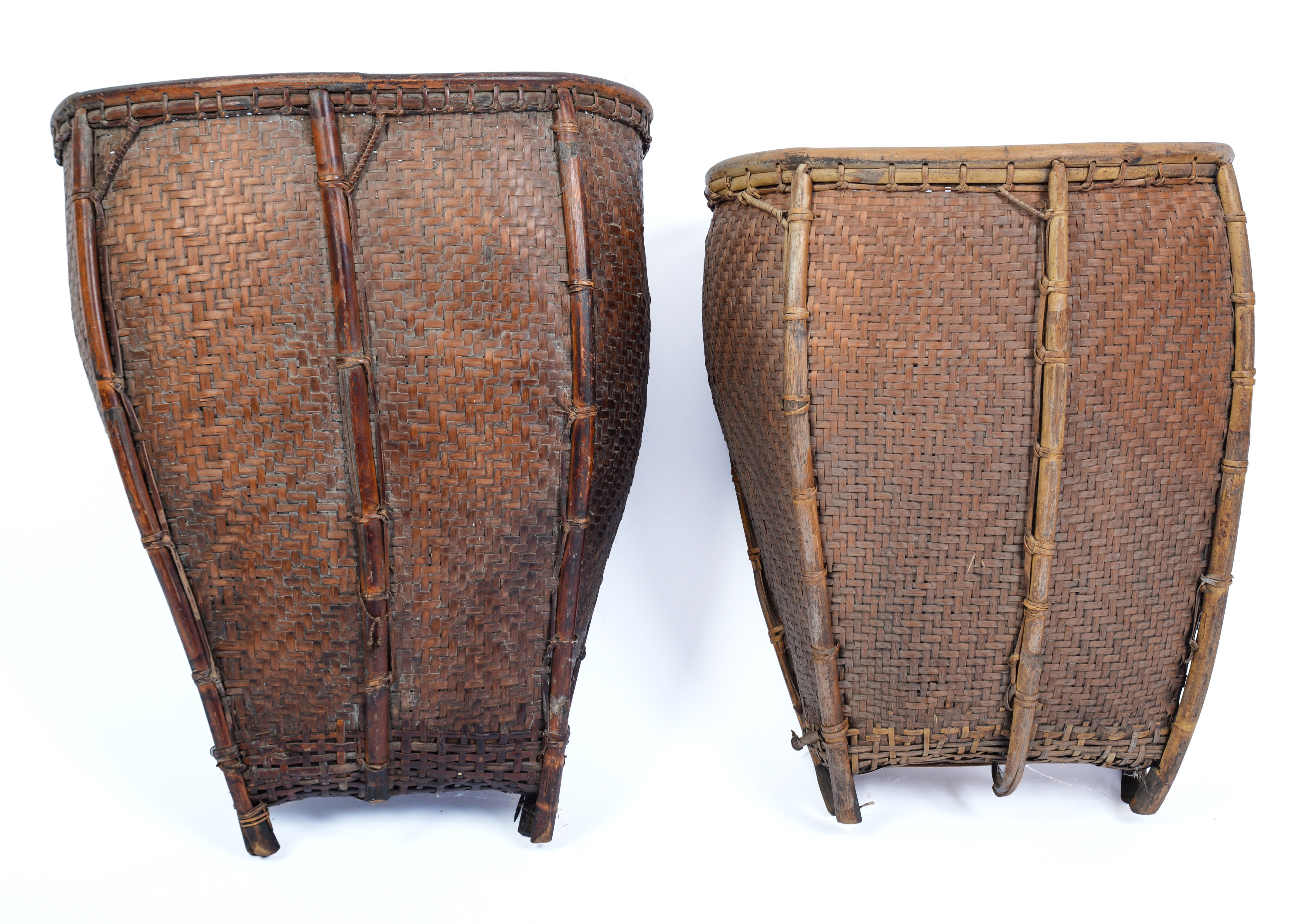Pair of African Woven Baskets.