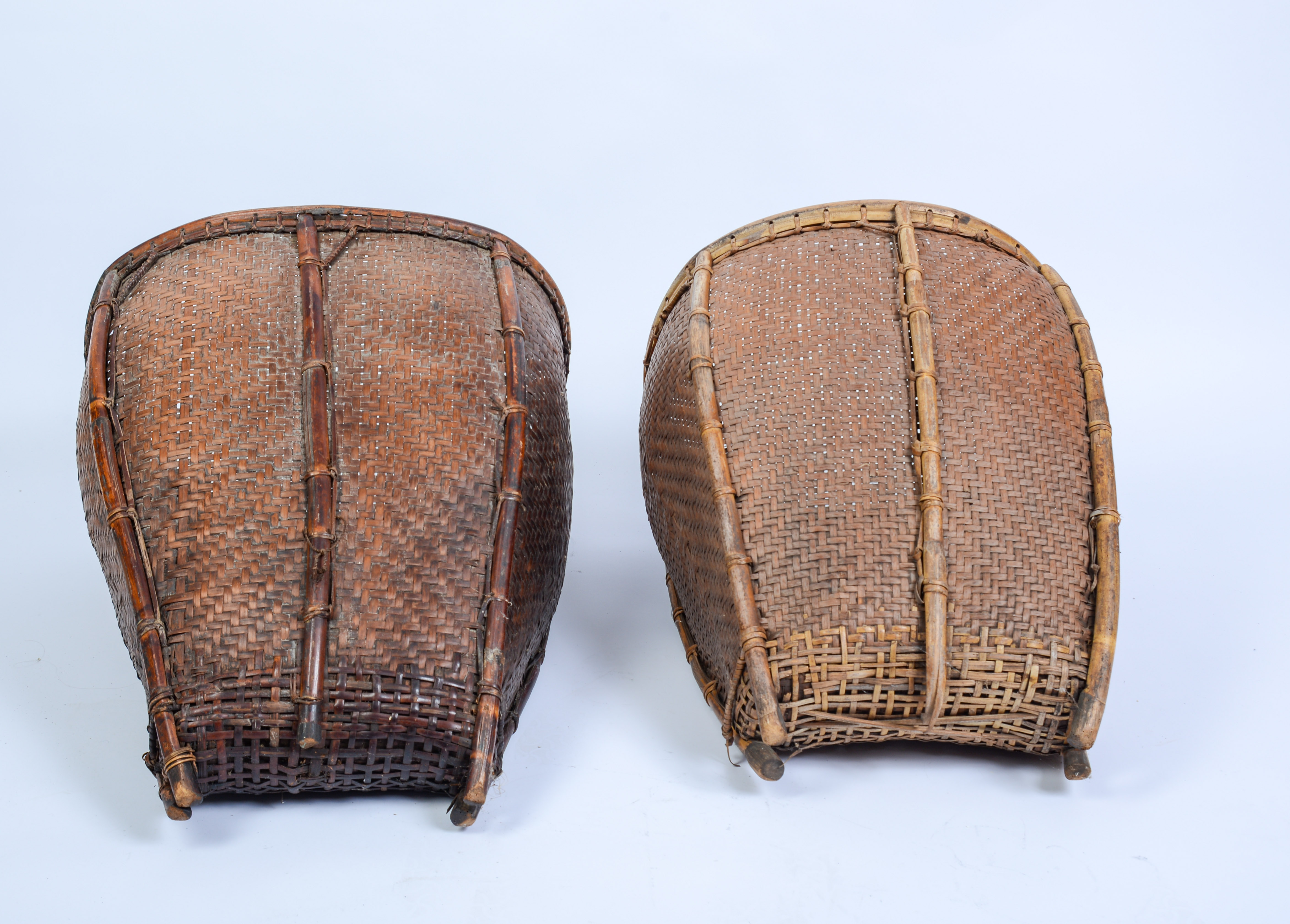 Pair of African Woven Baskets.