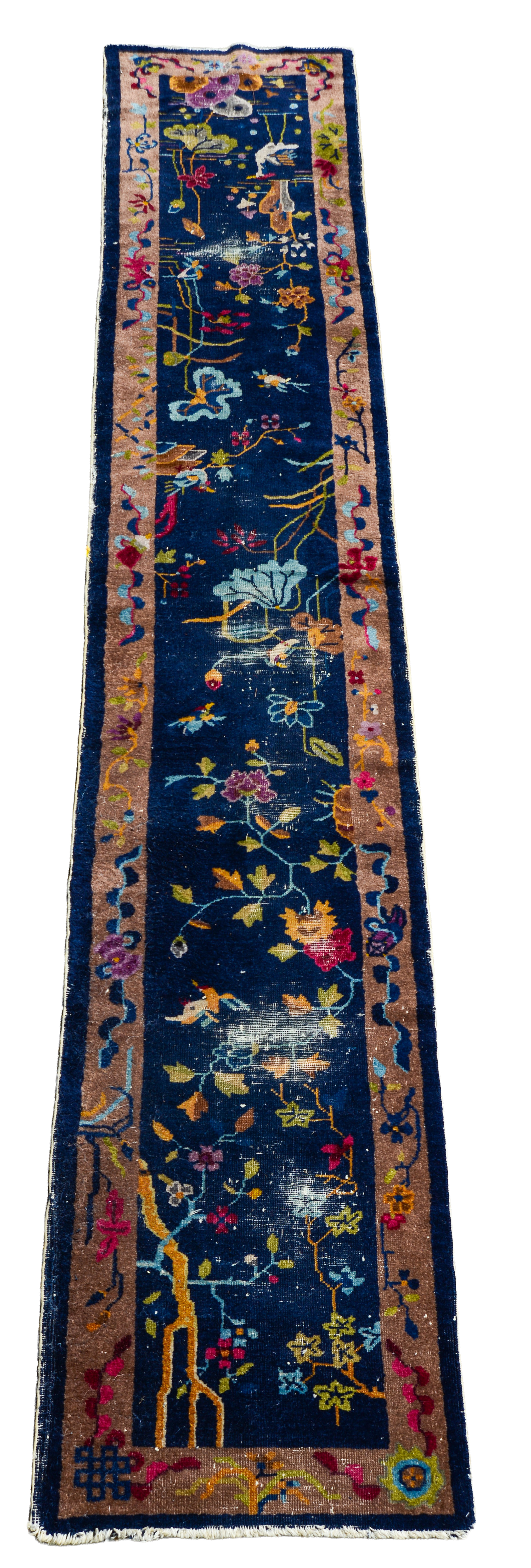 Chinese Handwoven Runner Carpet.