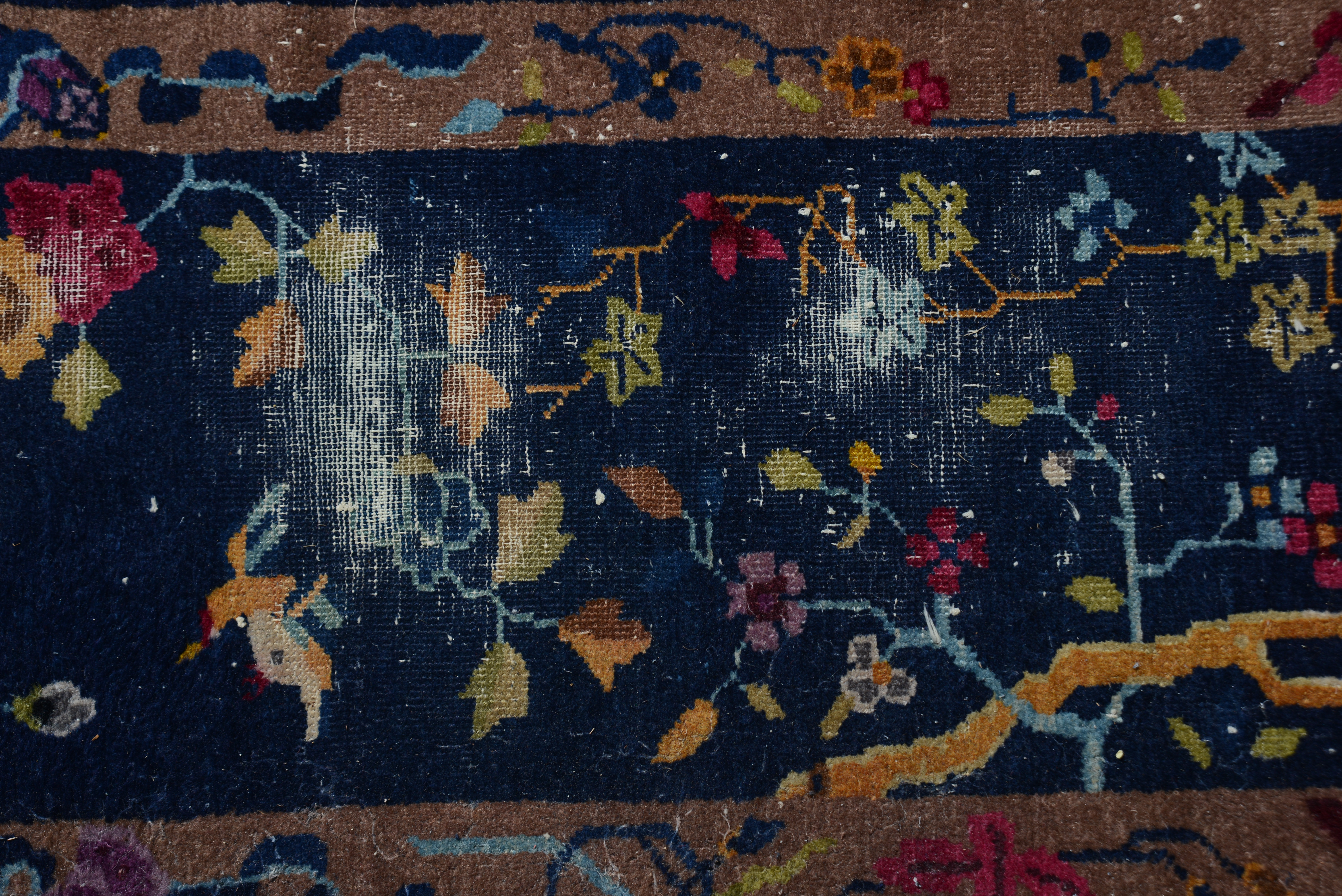 Chinese Handwoven Runner Carpet.