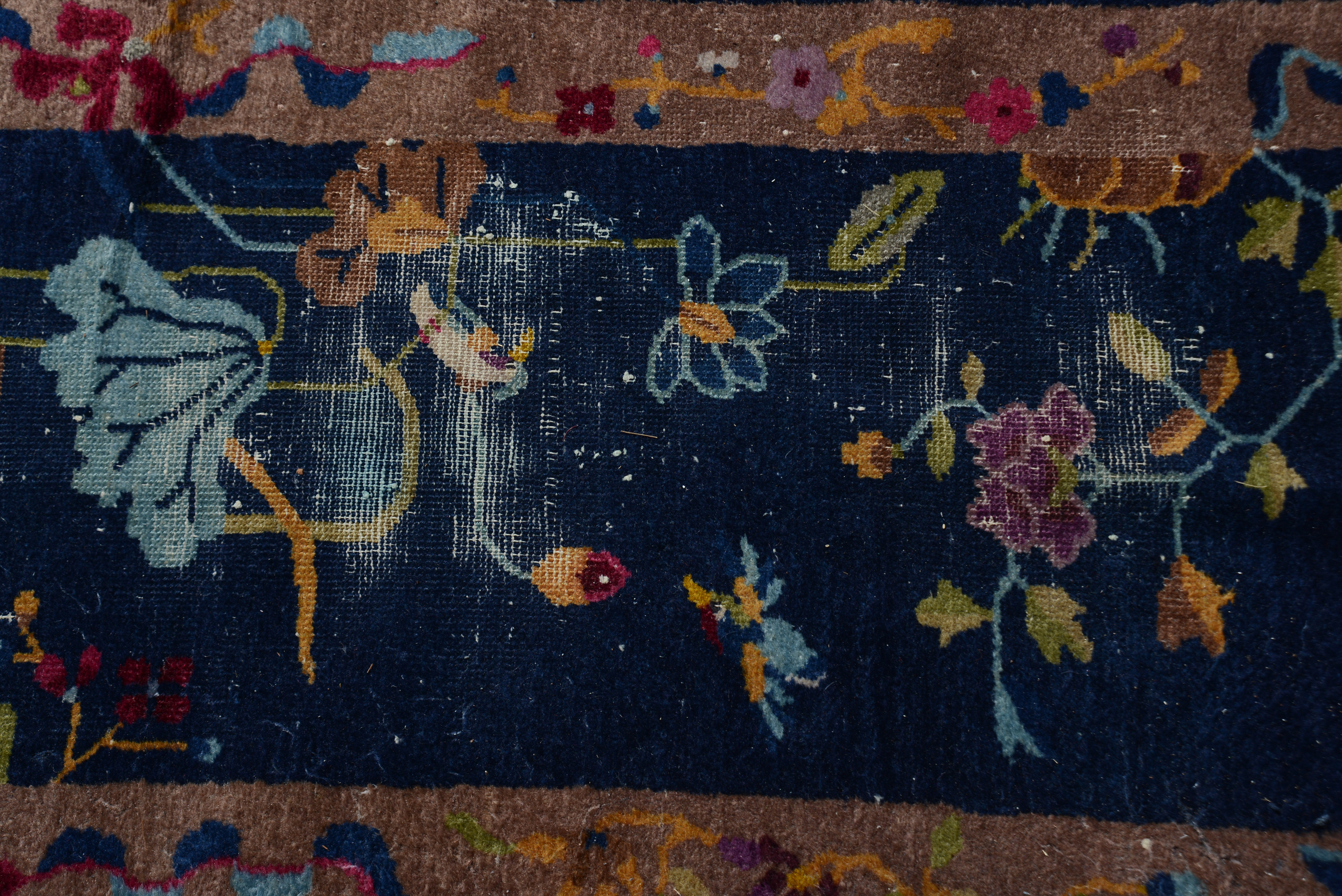 Chinese Handwoven Runner Carpet.